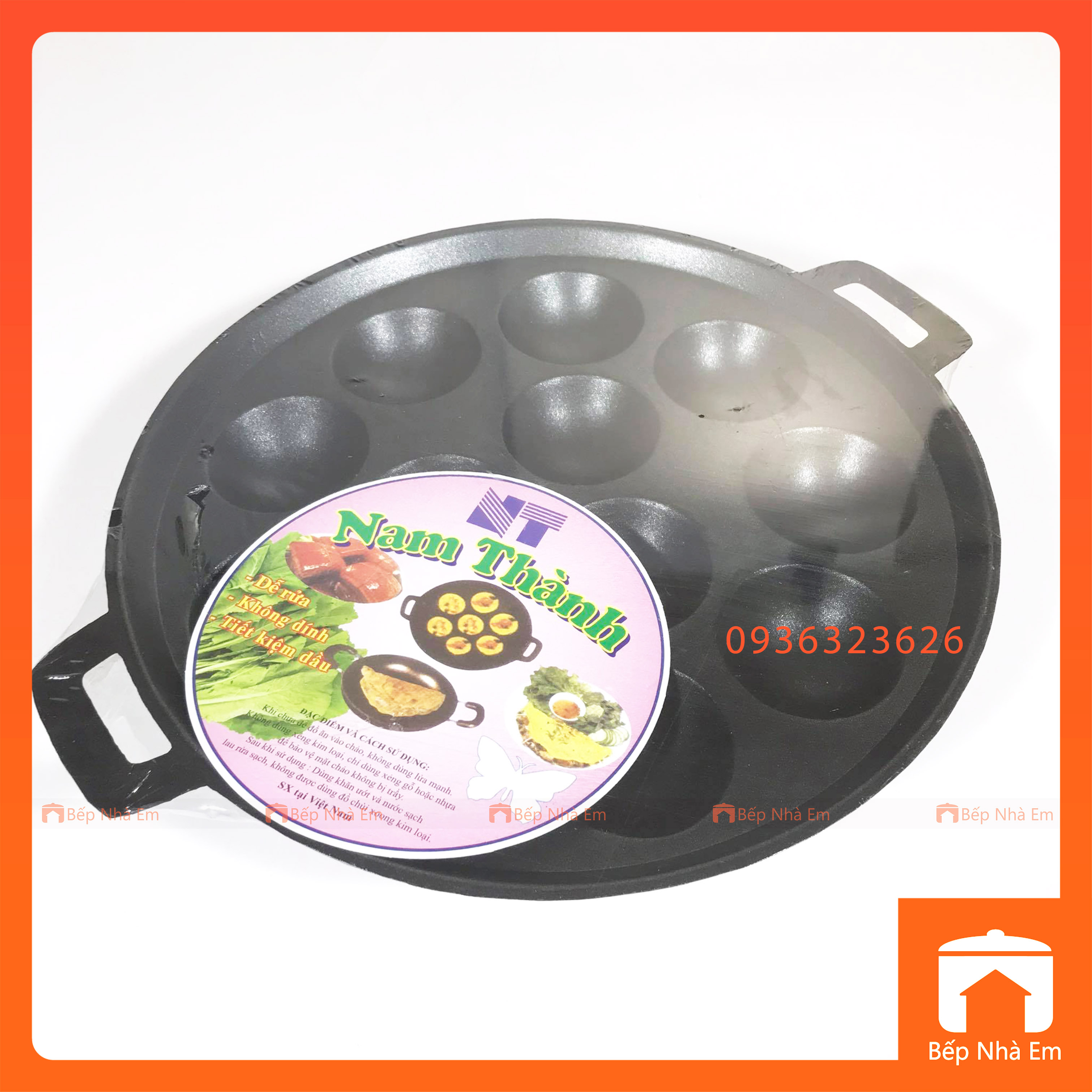 Khuôn Bánh Khọt Chống Dính Nam Thành Nhiều Size - Hàng Việt Nam Sản Xuất