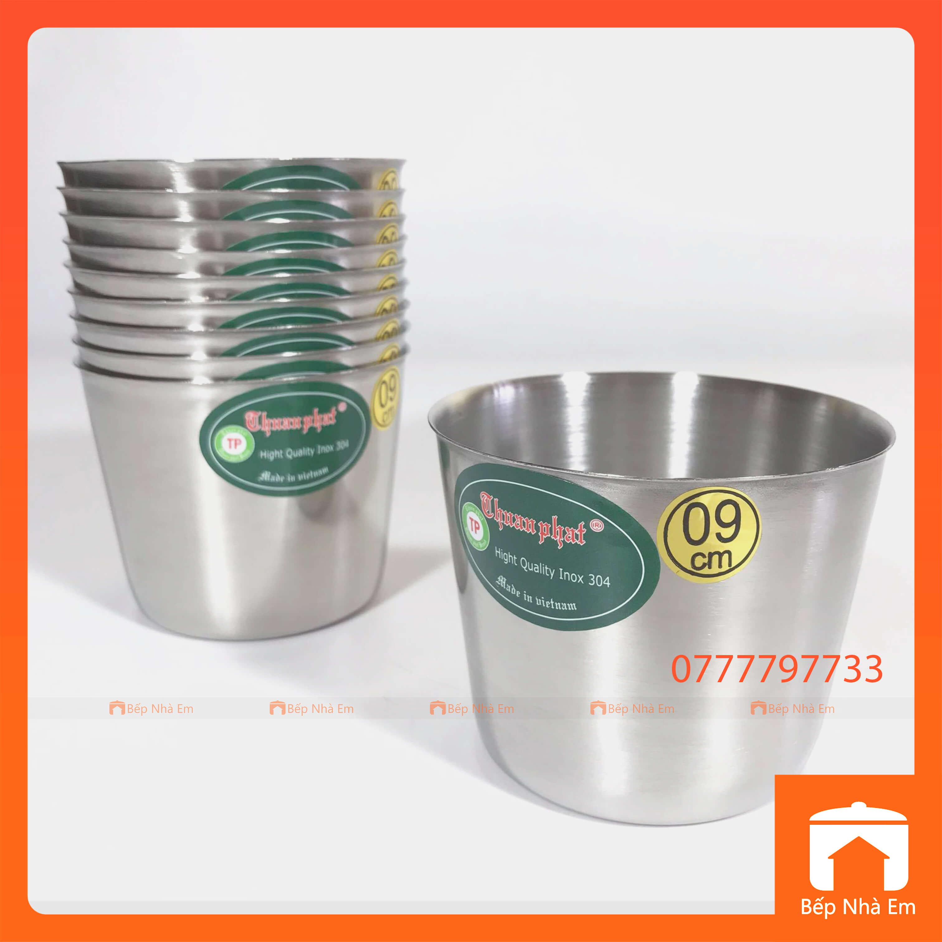 Ly Làm Đá INOX Cao Cấp (10 Cái) Size 7 - 8 - 9 - 10 (cm) - Hàng Việt Nam Sản Xuất