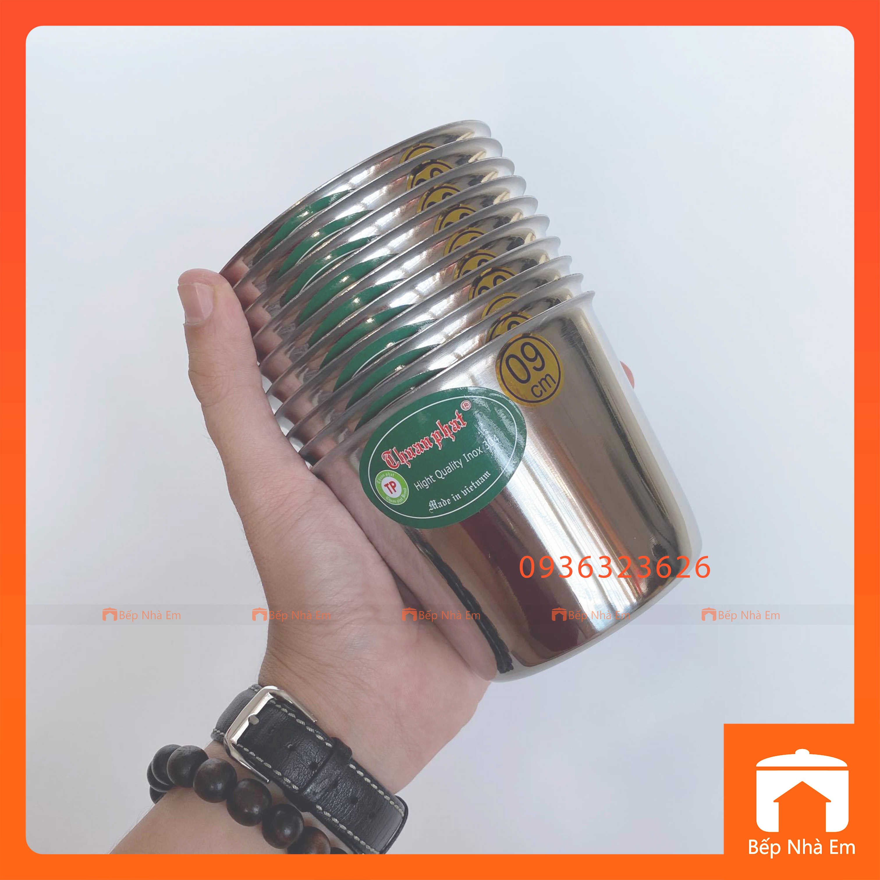 Ly Làm Đá INOX Cao Cấp (10 Cái) Size 7 - 8 - 9 - 10 (cm) - Hàng Việt Nam Sản Xuất