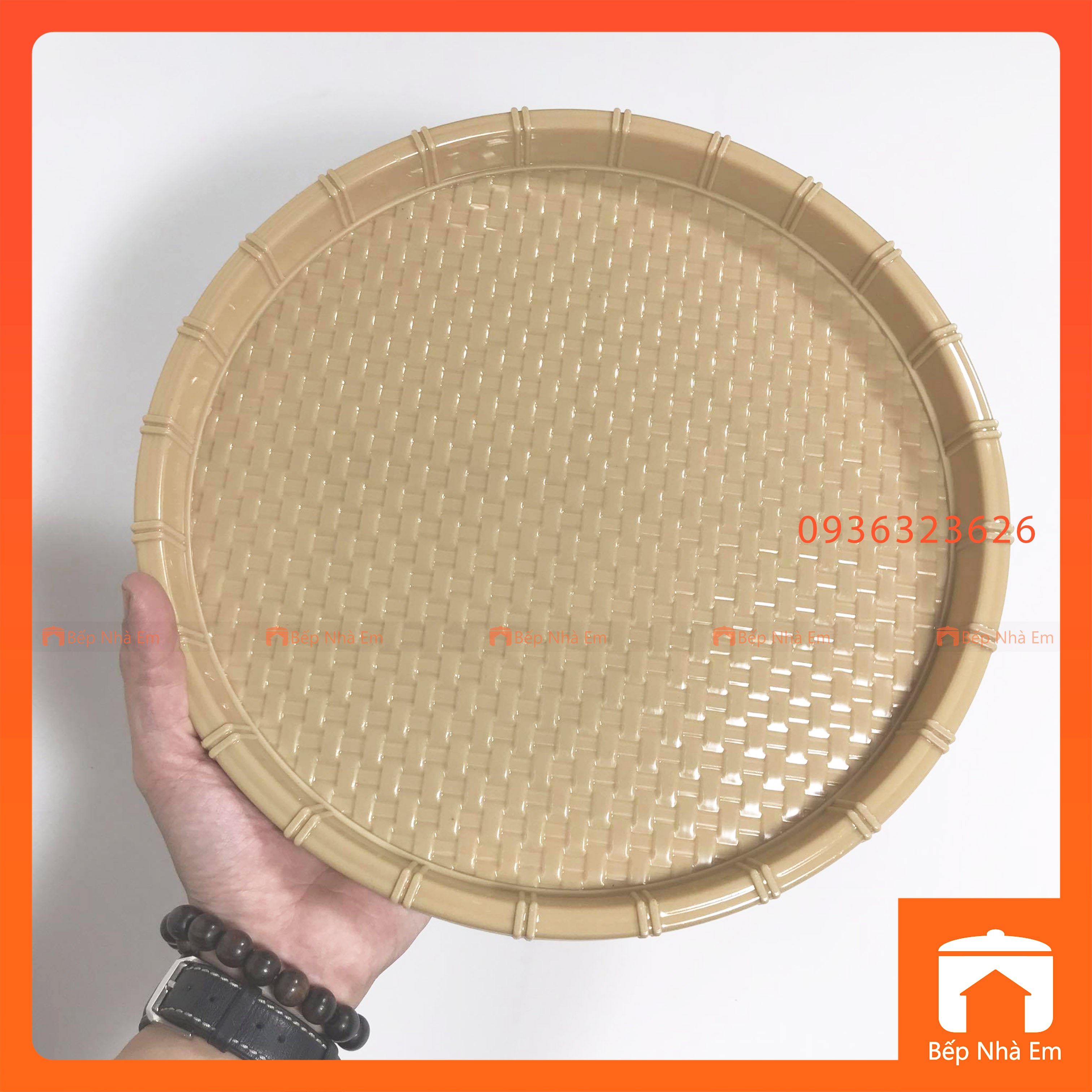 Mẹt Bún Nhựa - Đĩa Nhựa Giả Mây - Hàng Việt Nam Sản Xuất
