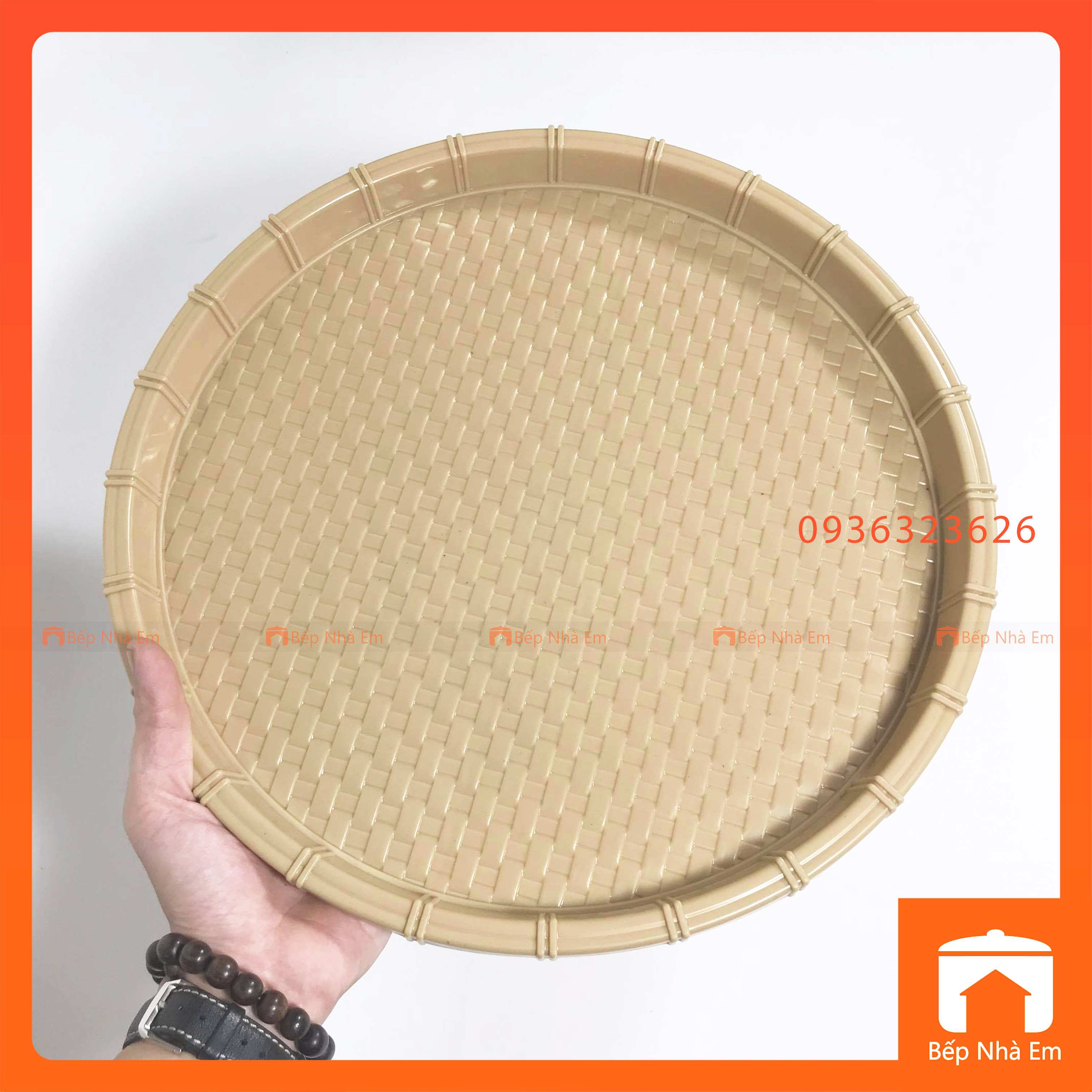Mẹt Bún Nhựa - Đĩa Nhựa Giả Mây - Hàng Việt Nam Sản Xuất