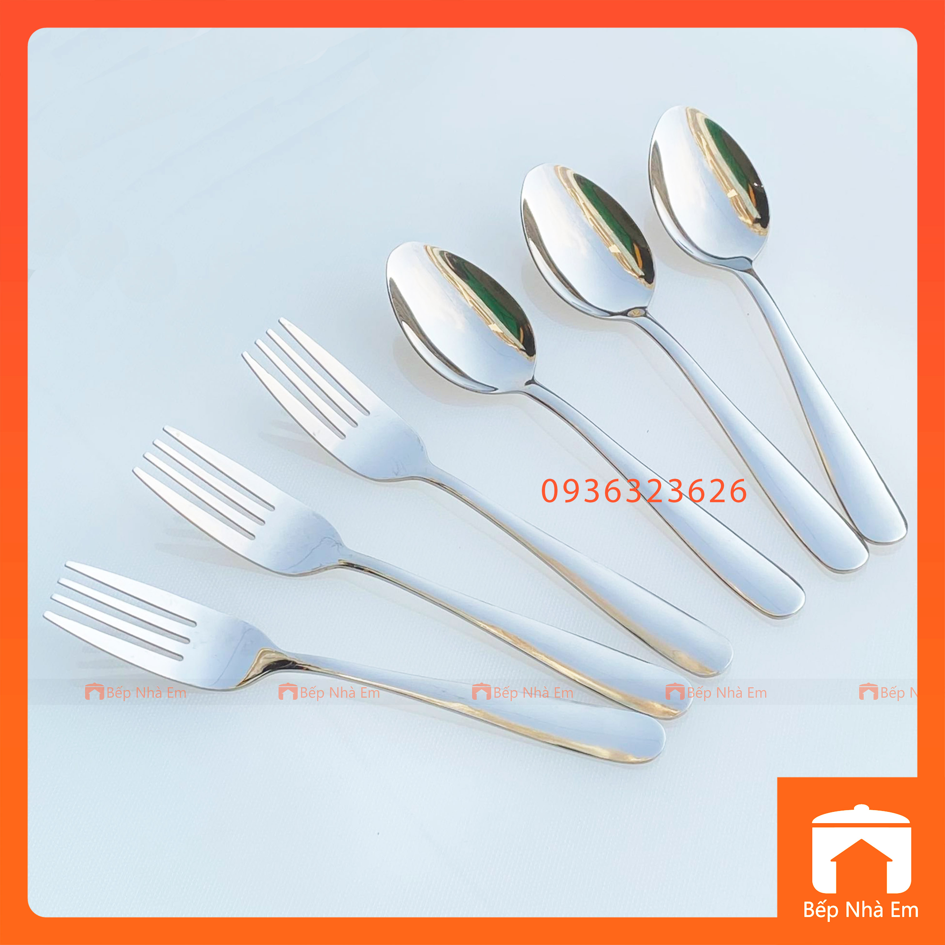 Set 10 Muỗng Nĩa Inox REHANG Cao Cấp - Hàng Nhập Khẩu | Bếp Nhà Em