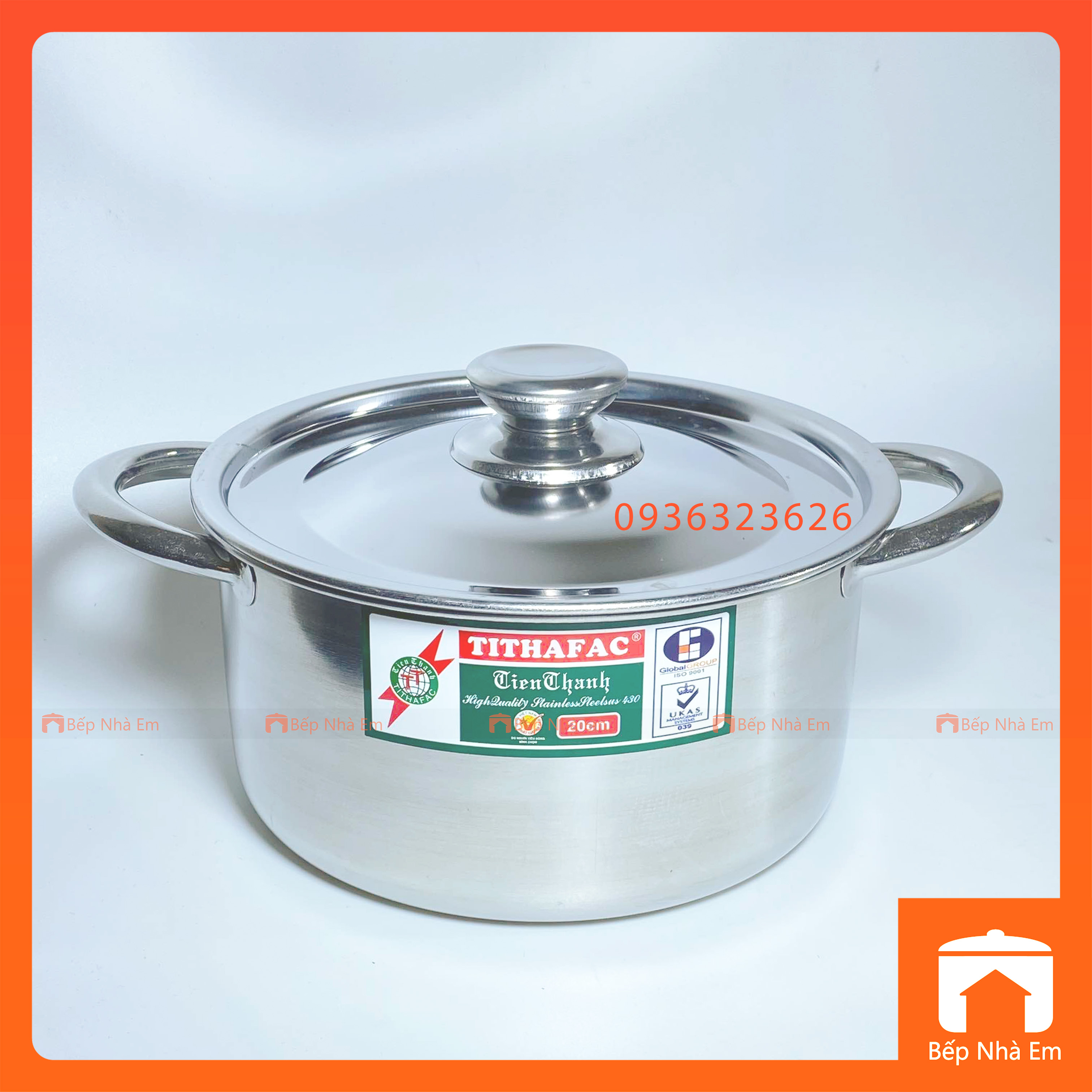 Nồi Inox TITHAFAC Cao Cấp Nấu Được Bếp Từ Nhiều Size - Hàng Việt Nam Sản Xuất