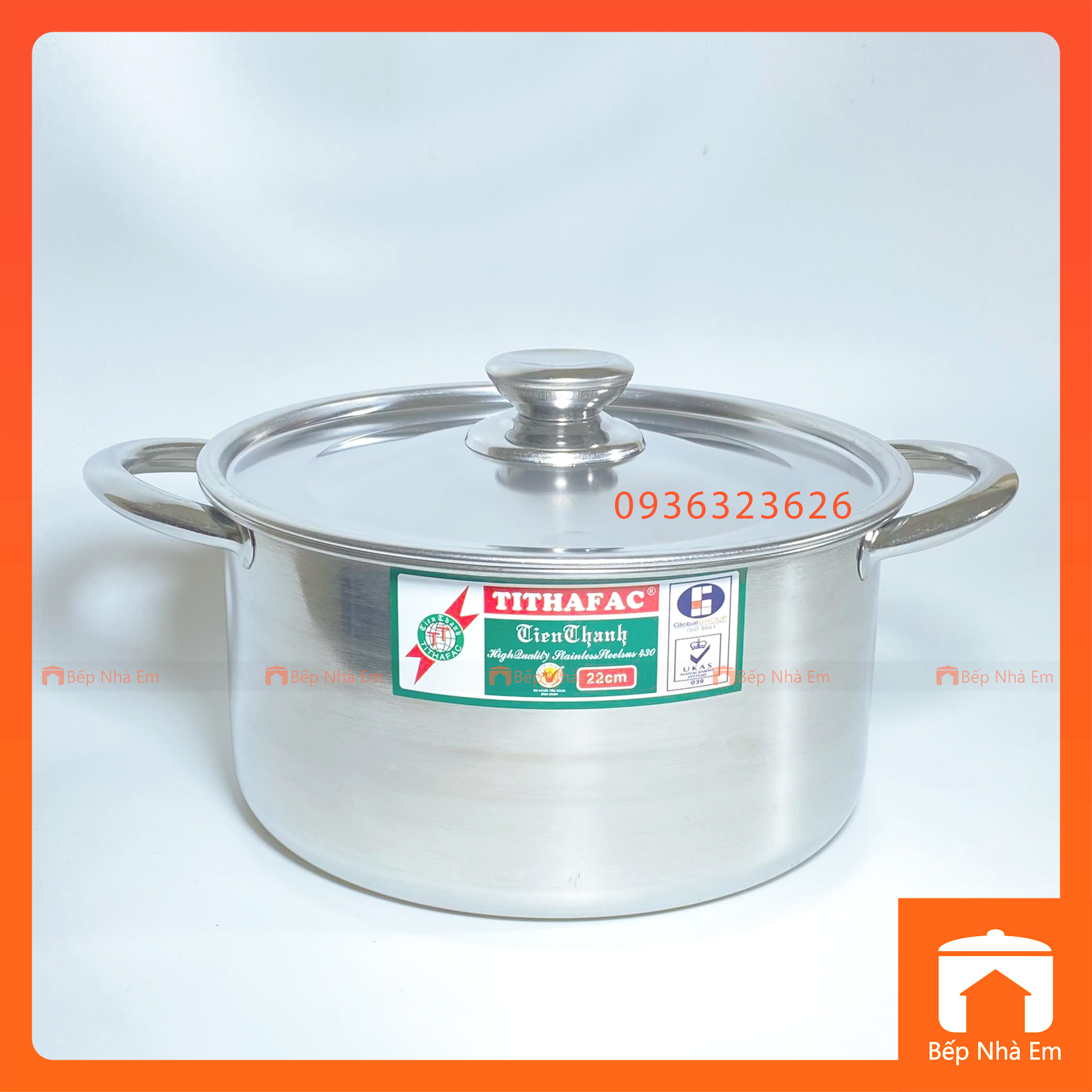 Nồi Inox TITHAFAC Cao Cấp Nấu Được Bếp Từ Nhiều Size - Hàng Việt Nam Sản Xuất