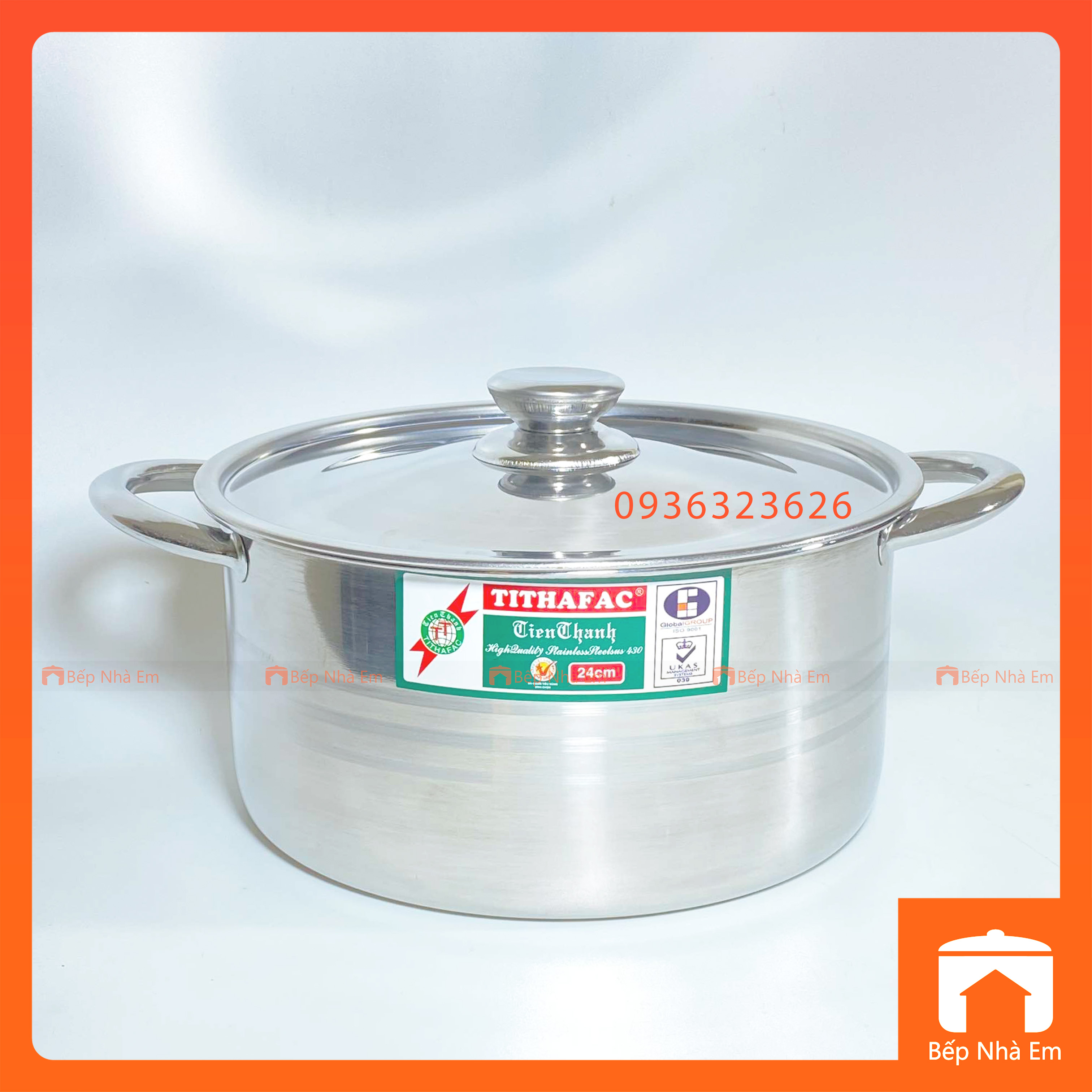 Nồi Inox TITHAFAC Cao Cấp Nấu Được Bếp Từ Nhiều Size - Hàng Việt Nam Sản Xuất