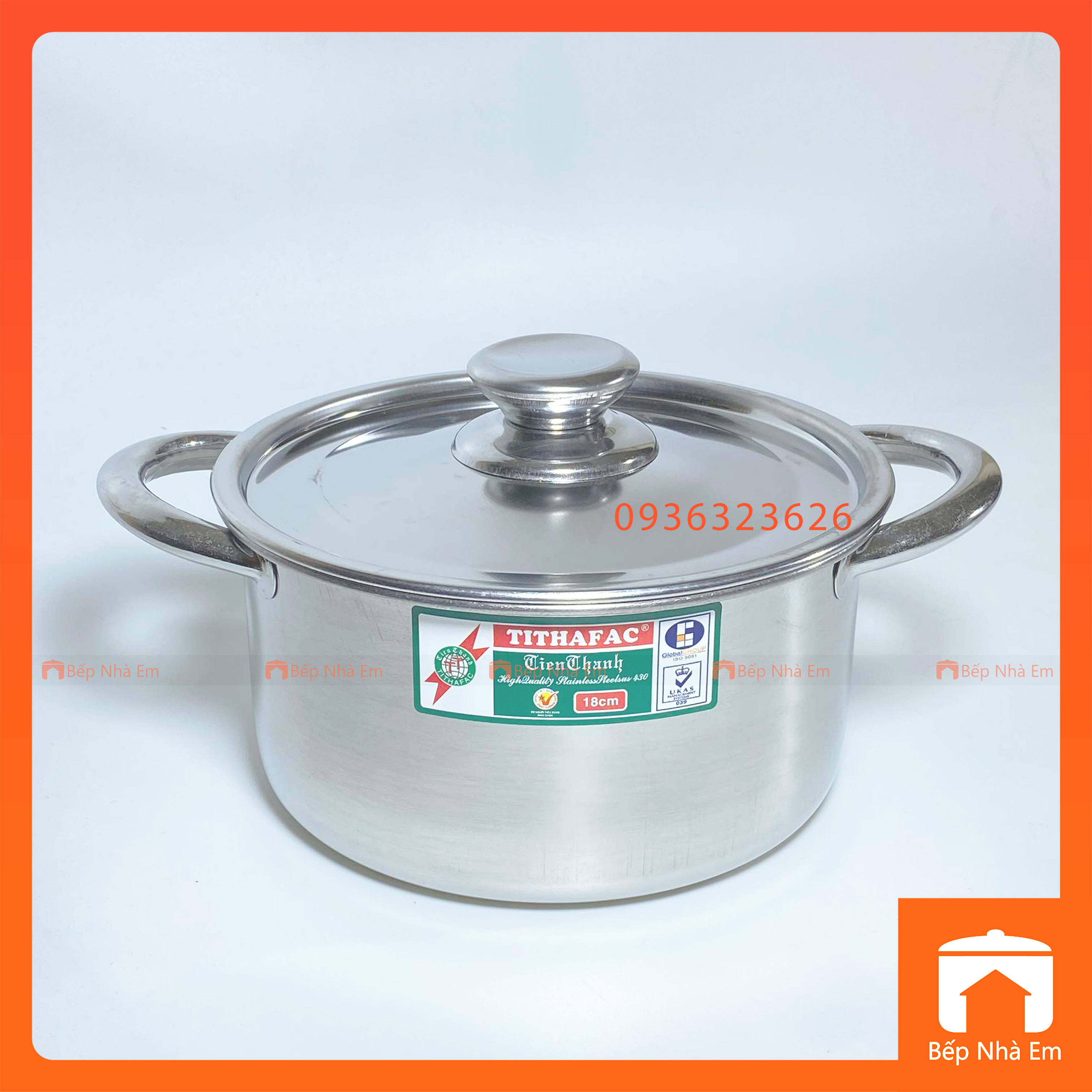 Nồi Inox TITHAFAC Cao Cấp Nấu Được Bếp Từ Nhiều Size - Hàng Việt Nam Sản Xuất
