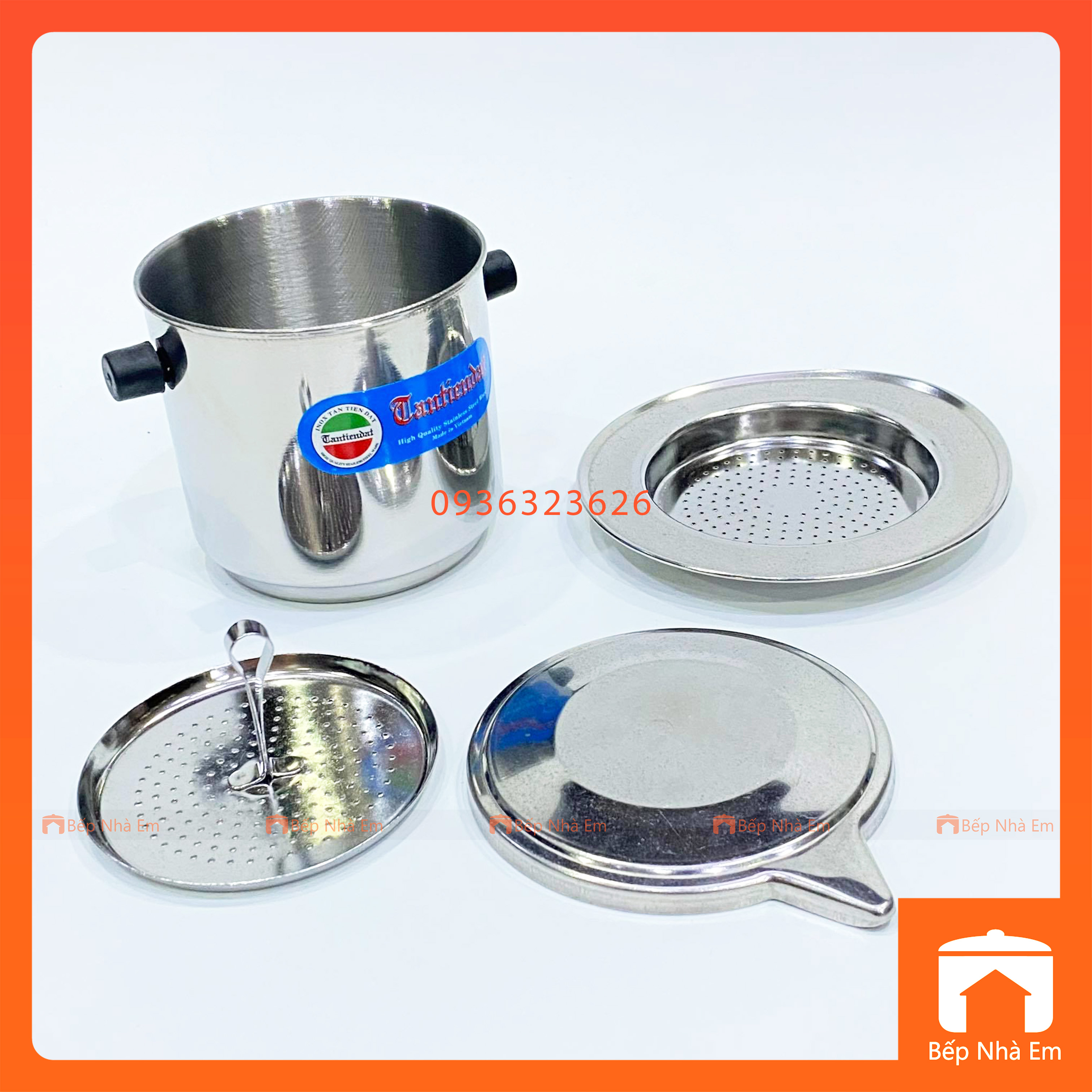 Phin Cà Phê Inox Nhiều Size Tiện Dụng - Hàng Việt Nam Sản Xuất