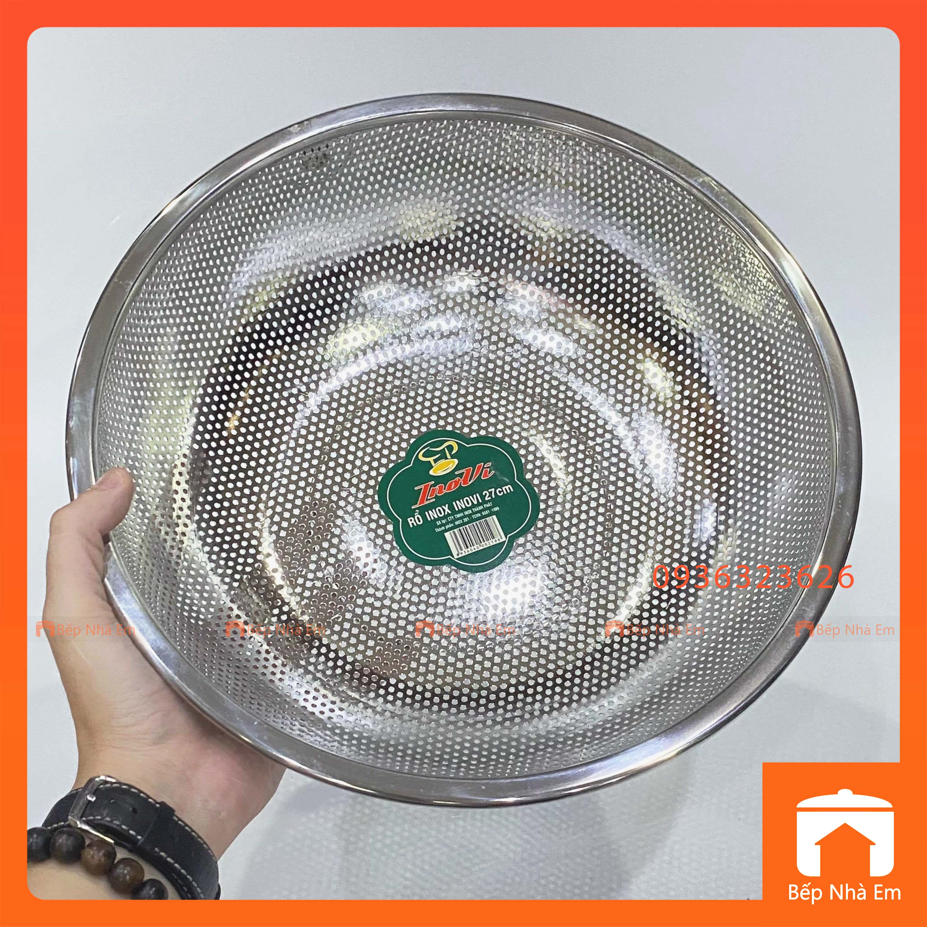 Rổ Inox Cao Cấp INOVI Nhiều Kích Thước - Hàng Việt Nam Sản Xuất