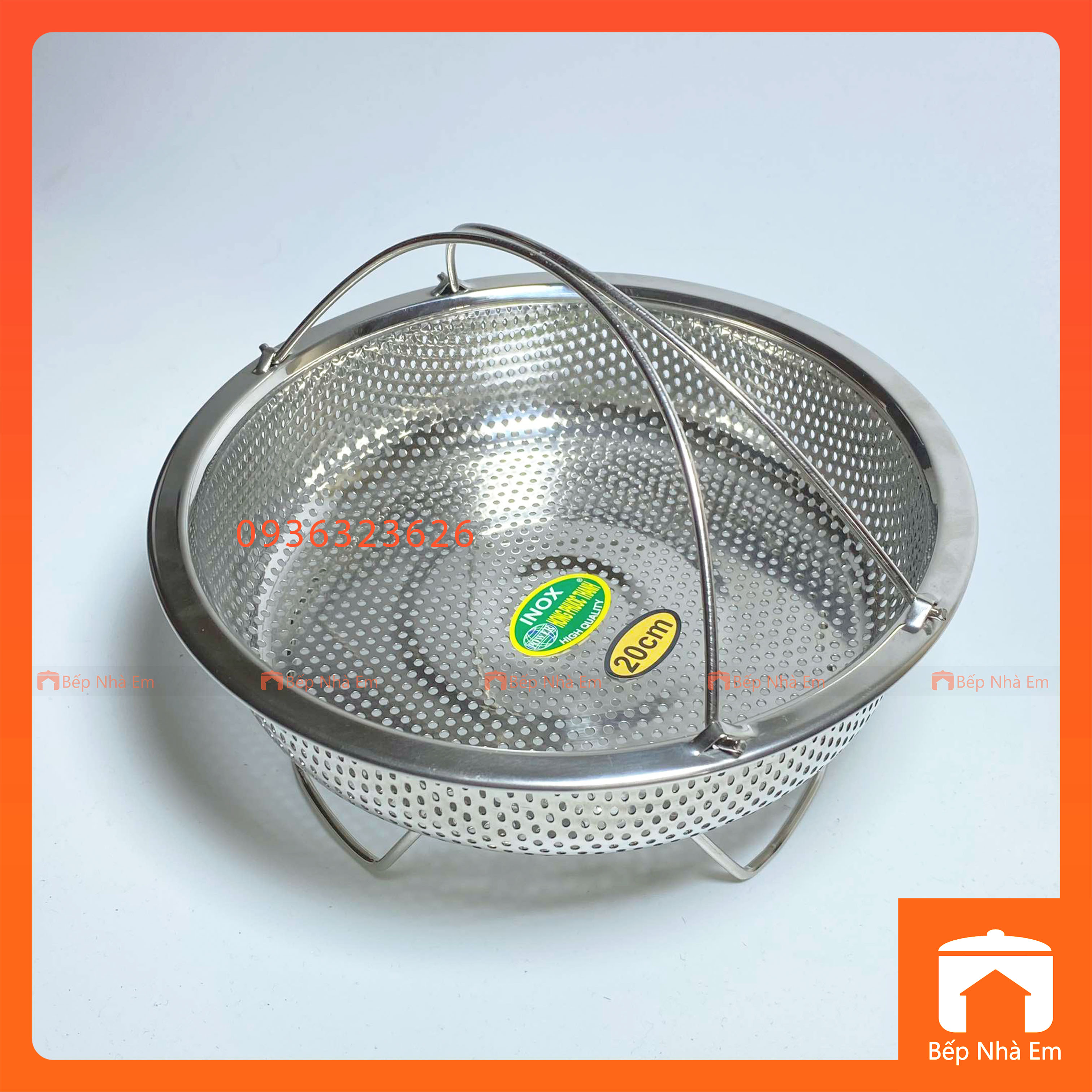 Rổ Inox Có Quai Cầm Cao Cấp - Hàng Việt Nam Sản Xuất