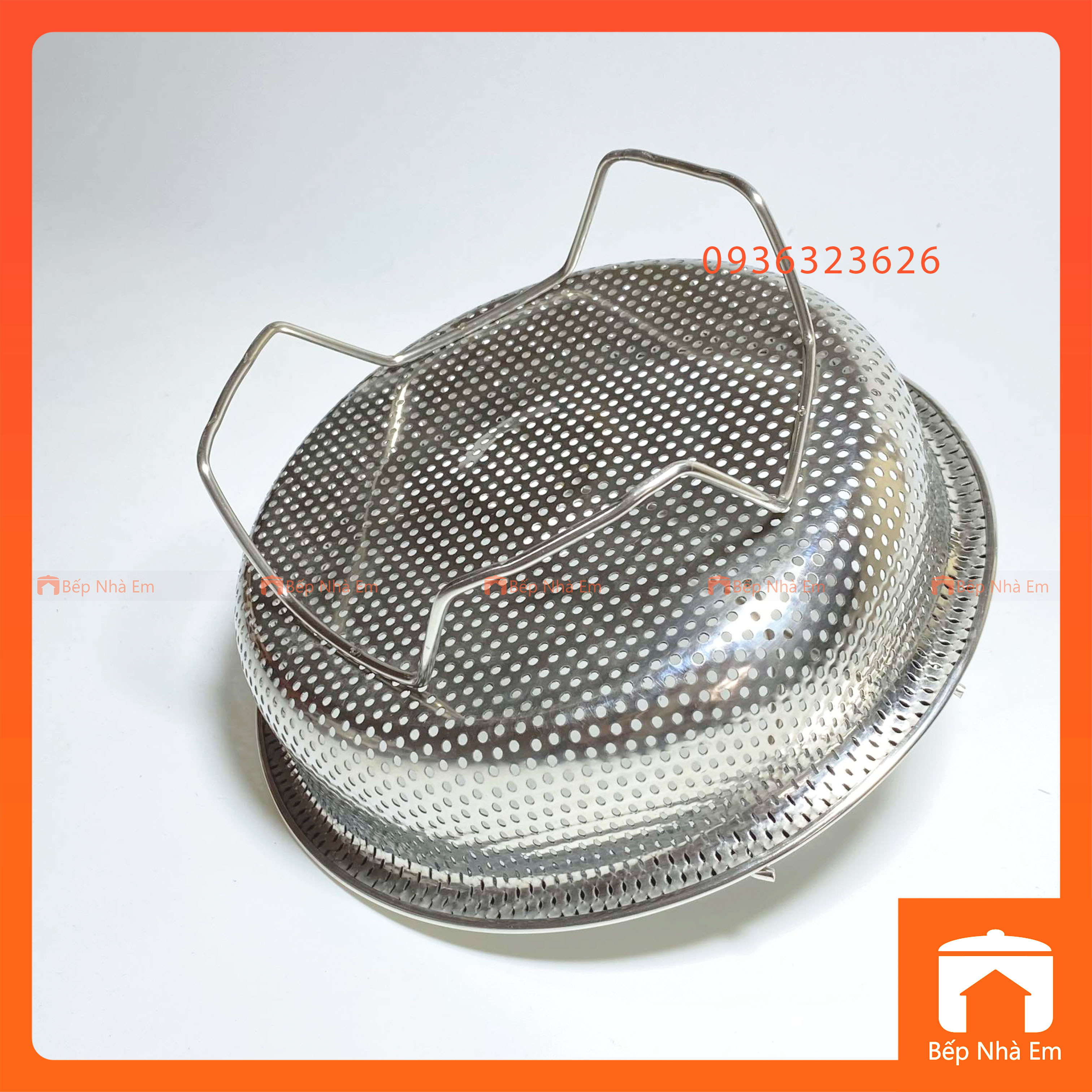Rổ Inox Có Quai Cầm Cao Cấp - Hàng Việt Nam Sản Xuất