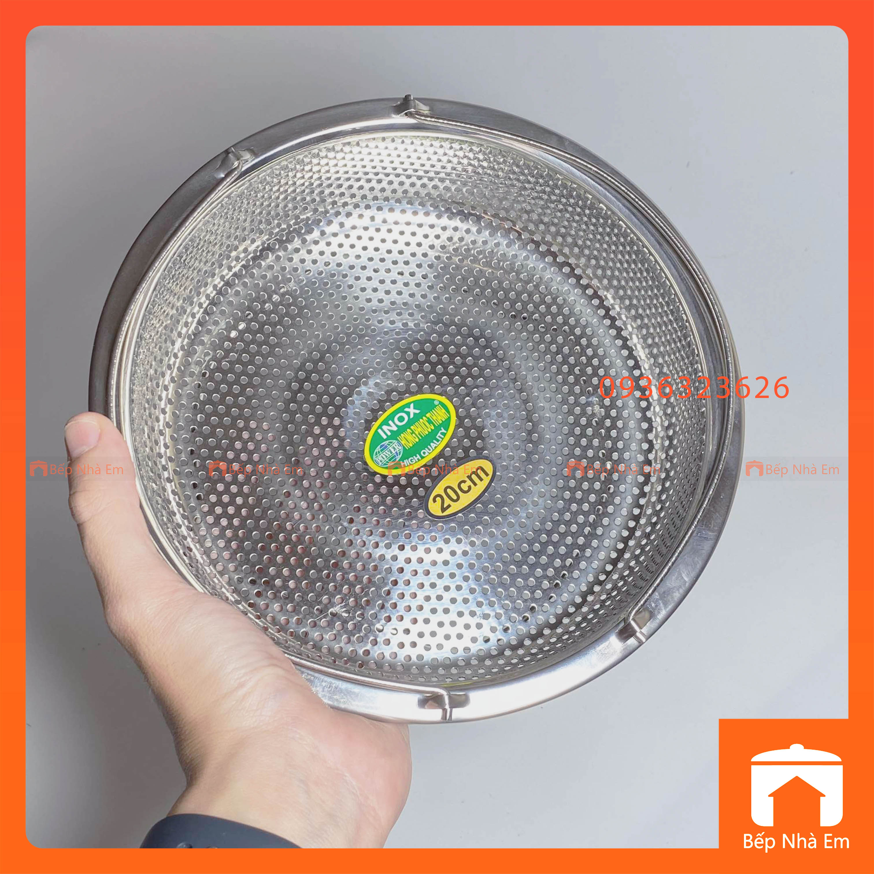 Rổ Inox Có Quai Cầm Cao Cấp - Hàng Việt Nam Sản Xuất