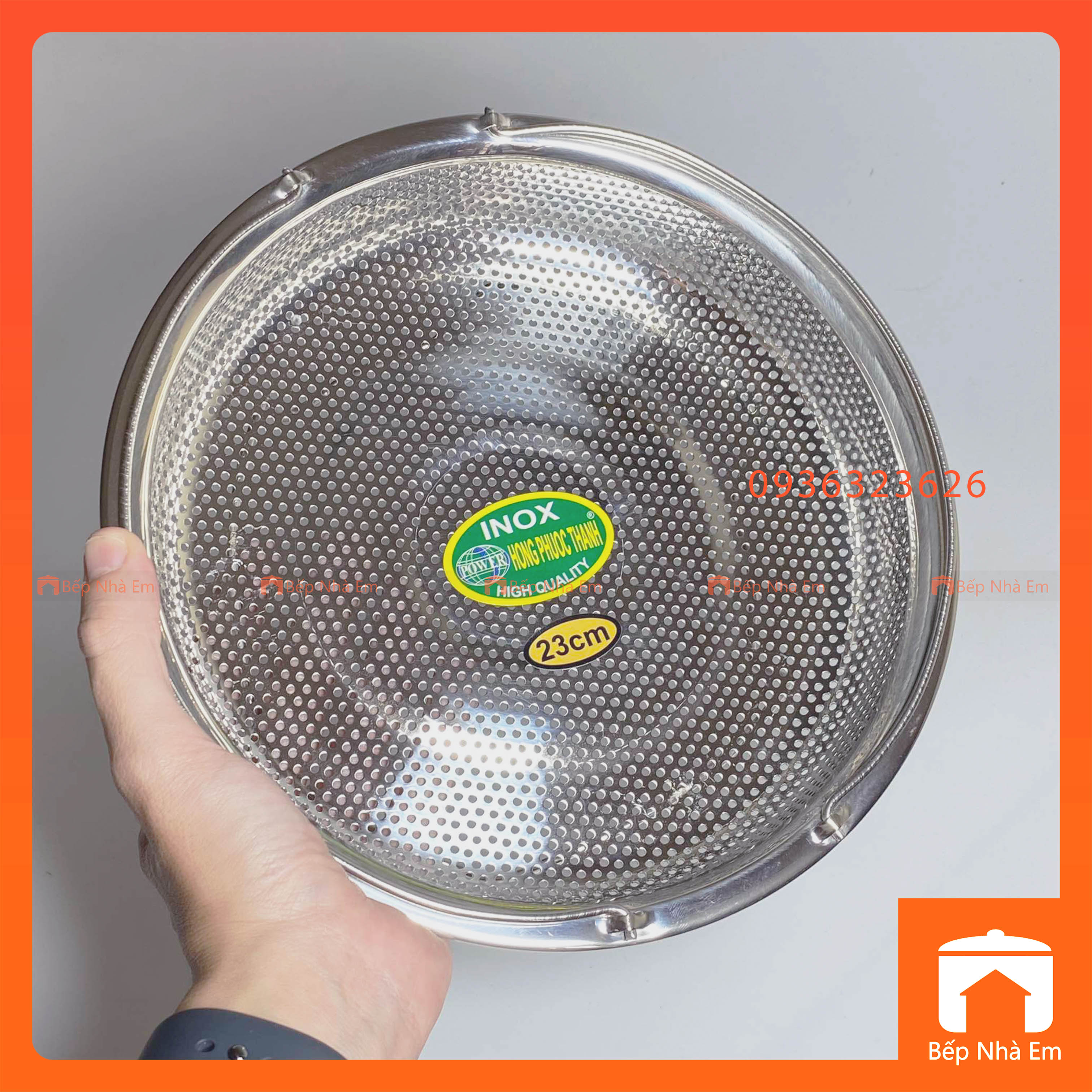 Rổ Inox Có Quai Cầm Cao Cấp - Hàng Việt Nam Sản Xuất