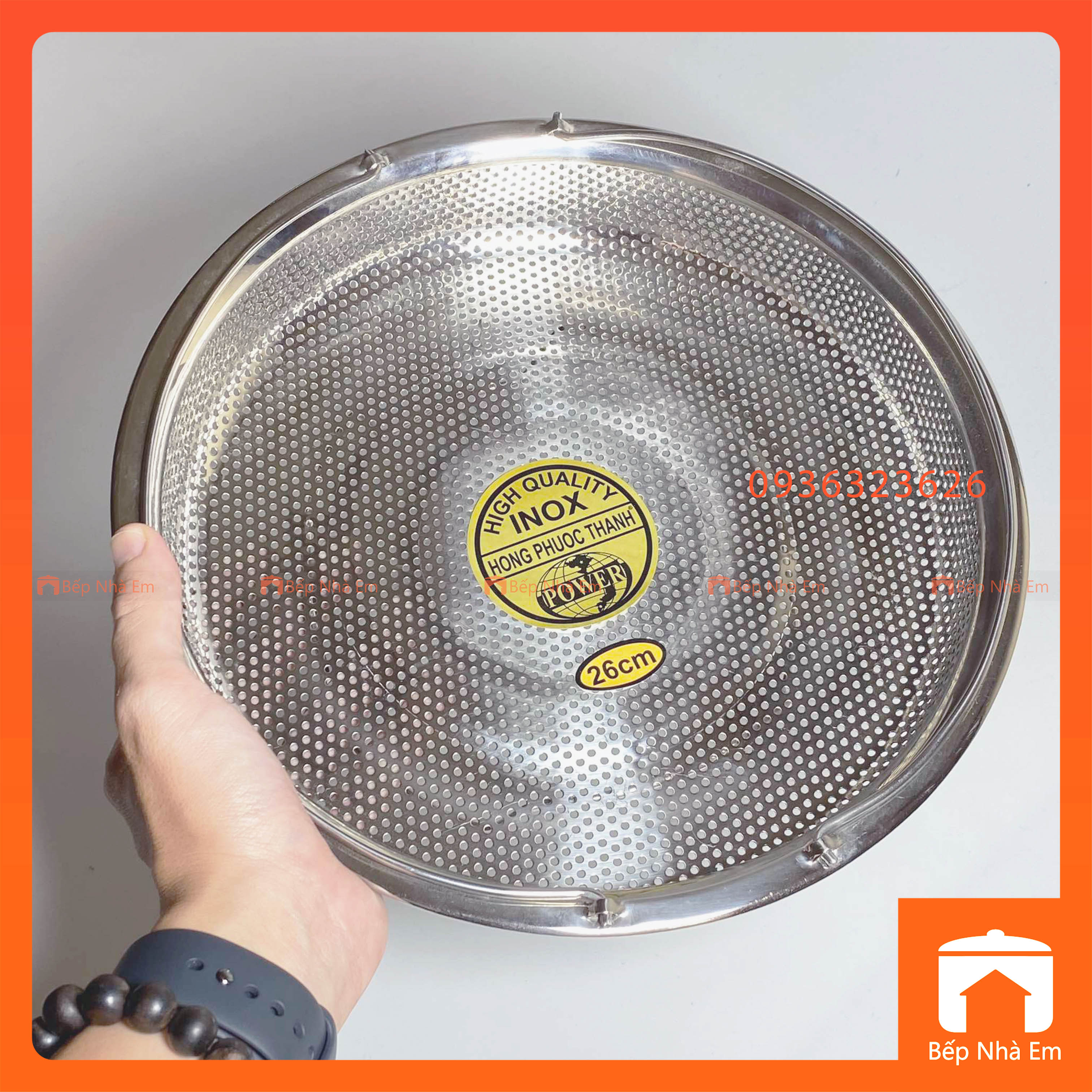 Rổ Inox Có Quai Cầm Cao Cấp - Hàng Việt Nam Sản Xuất