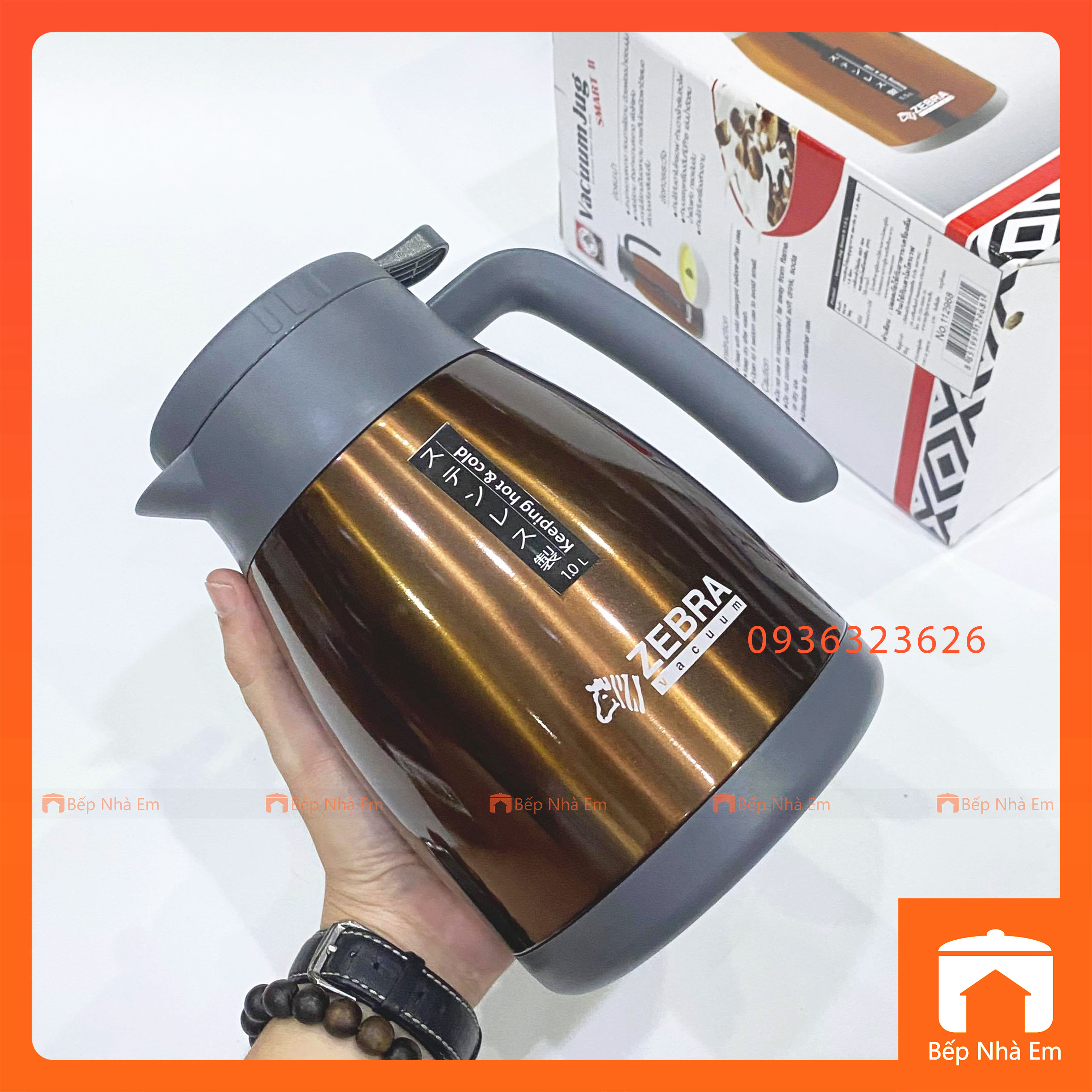 Bình Giữ Nhiệt ZEBRA Smart II 1L - 1.5L - 2L (Inox304) - Hàng Nhập Khẩu Thái Lan