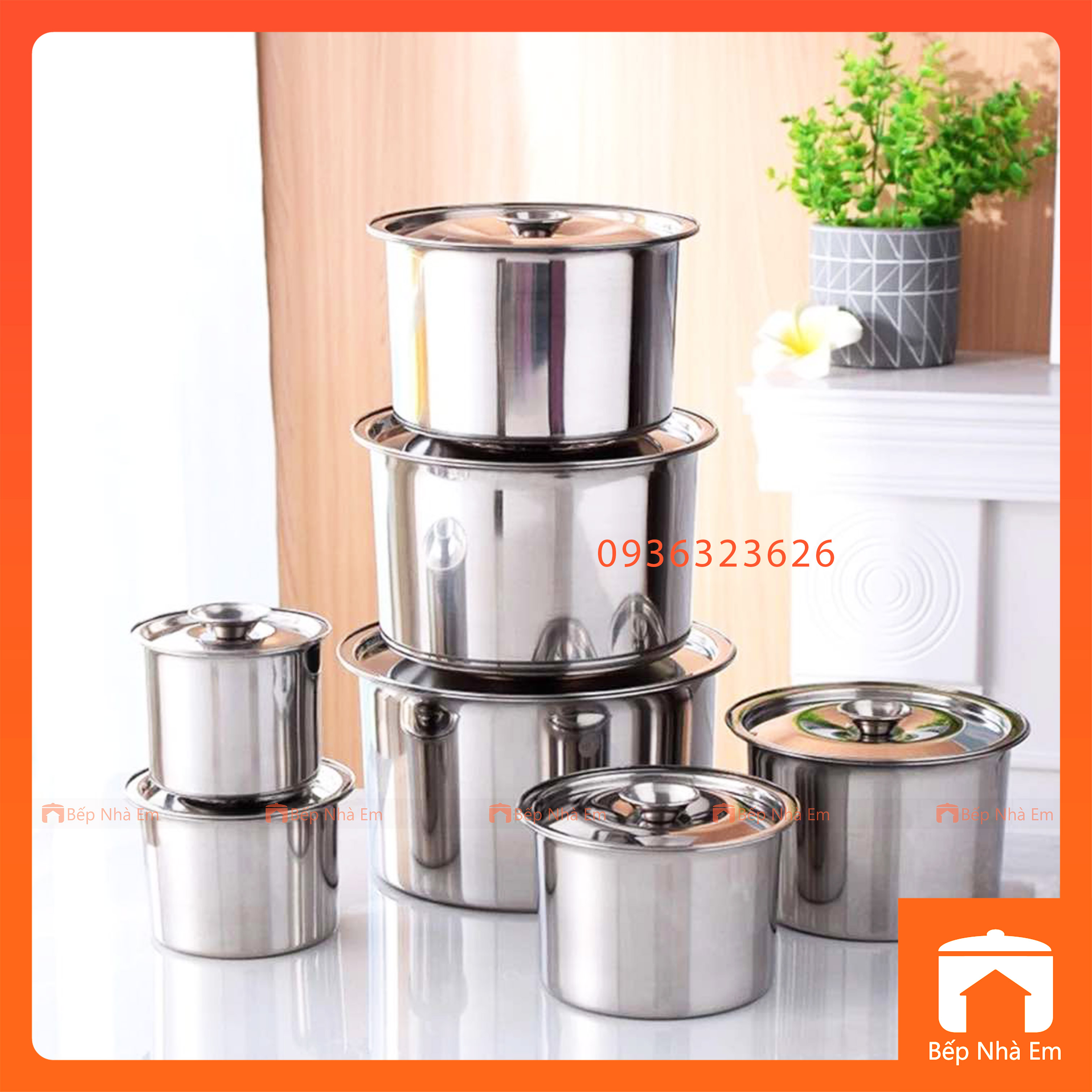 Thố Inox Tròn - Thố Gia Vị Inox Tròn Nhiều Size - Hàng Nhập Khẩu Trực Tiếp