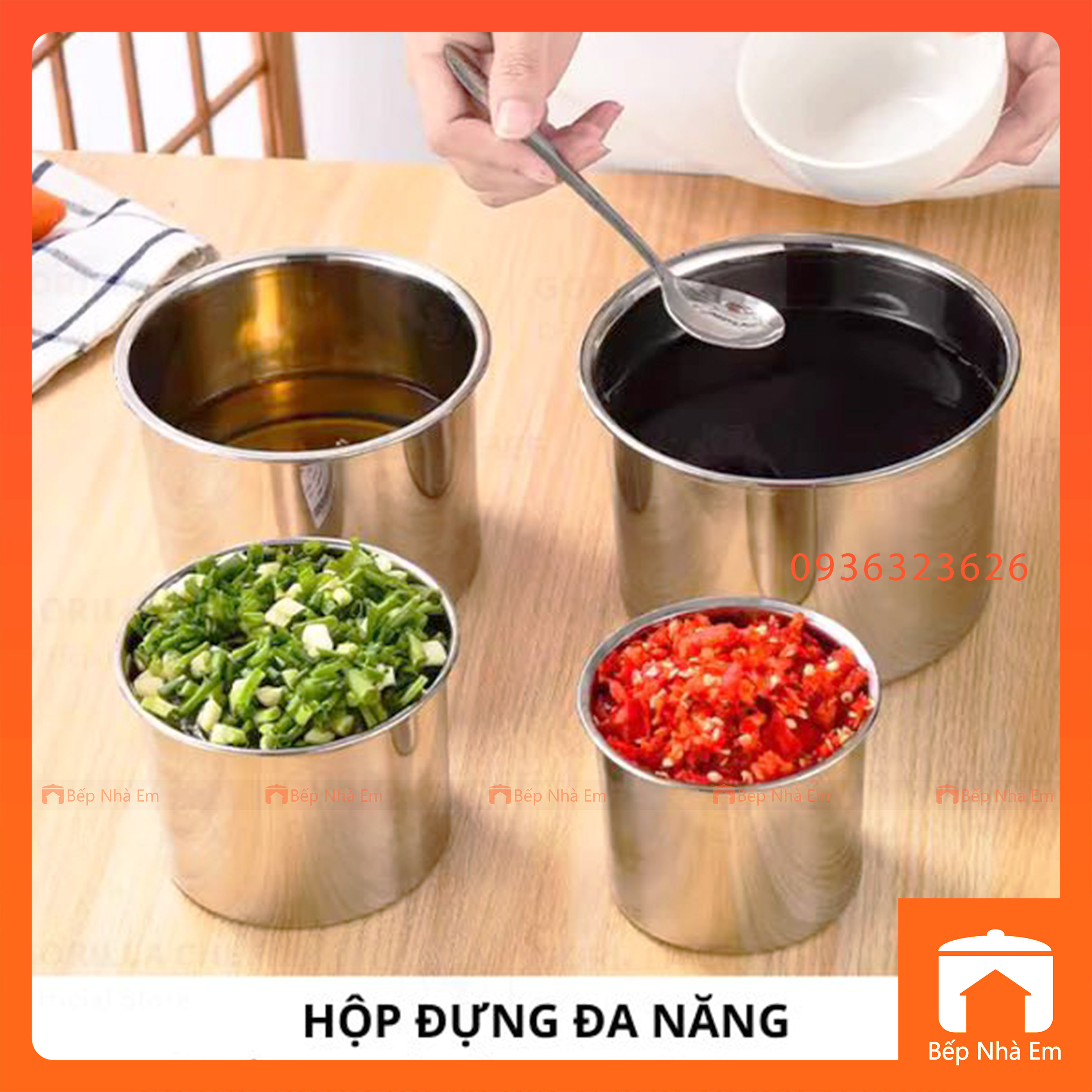 Thố Inox Tròn - Thố Gia Vị Inox Tròn Nhiều Size - Hàng Nhập Khẩu Trực Tiếp