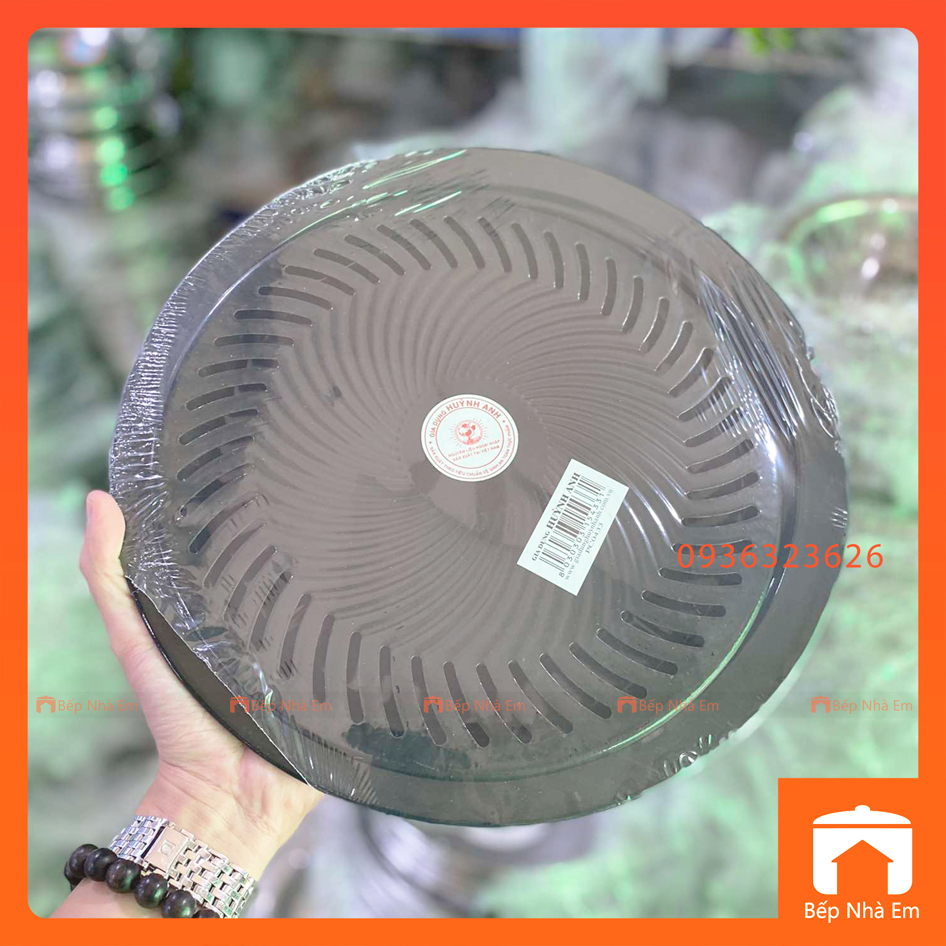 Vỉ Nướng Men Tròn Chống Dính Huỳnh Anh - Hàng Việt Nam Sản Xuất