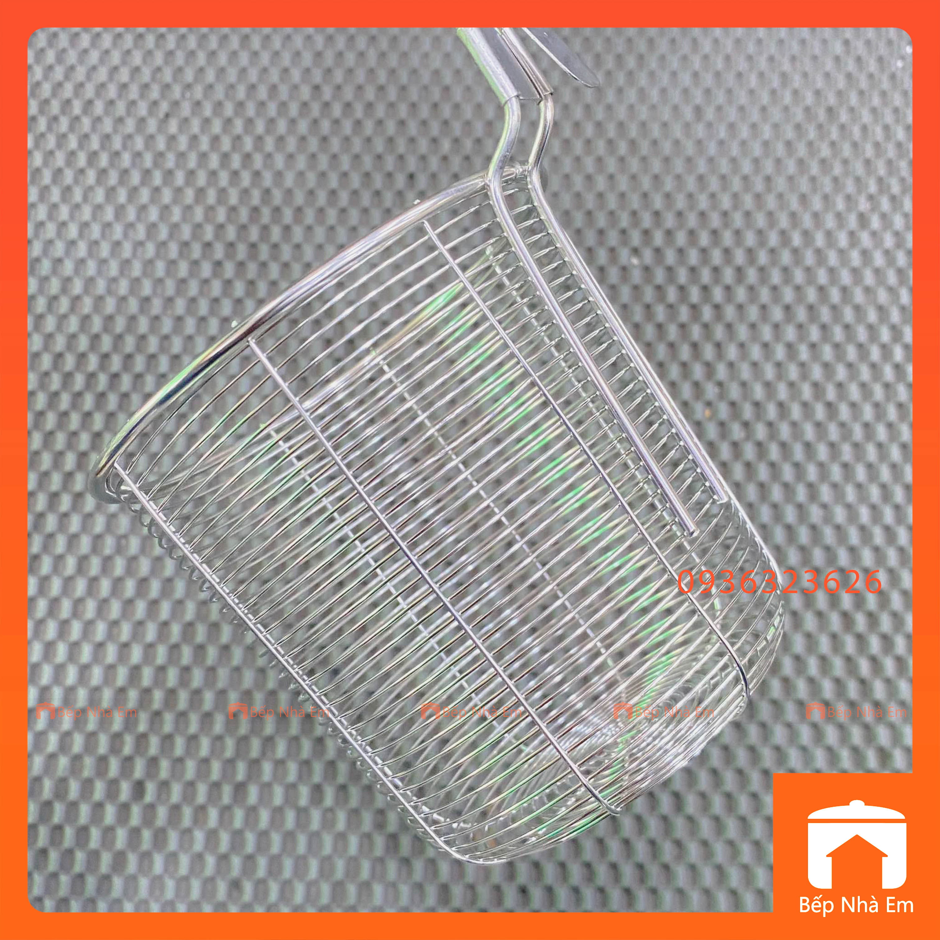 Vợt Hủ Tiếu Inox Dày Cán Gỗ Nhiều Size - Hàng Nhập Khẩu Trực Tiếp