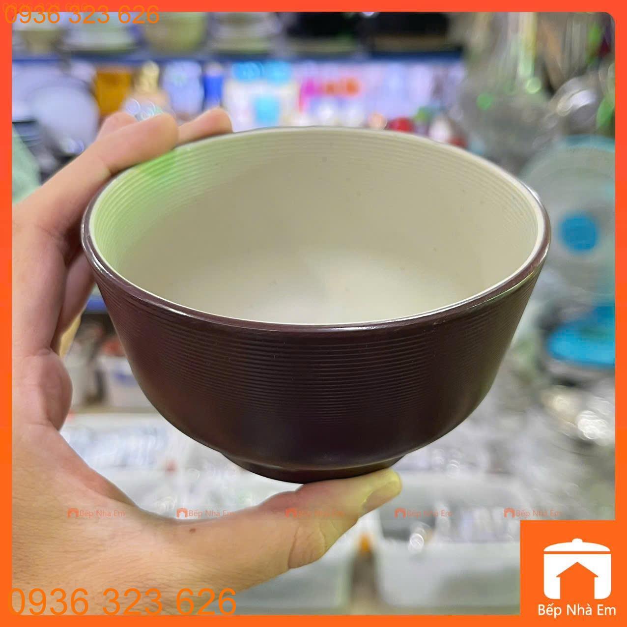 Chén Dĩa Melamine 2 Lớp Nâu Xám Cao Cấp Fataco - Hàng Việt Nam Sản Xuất