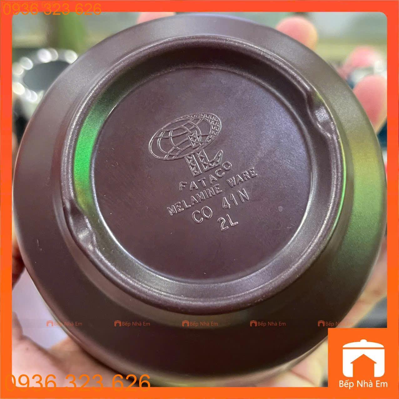 Chén Dĩa Melamine 2 Lớp Nâu Xám Cao Cấp Fataco - Hàng Việt Nam Sản Xuất