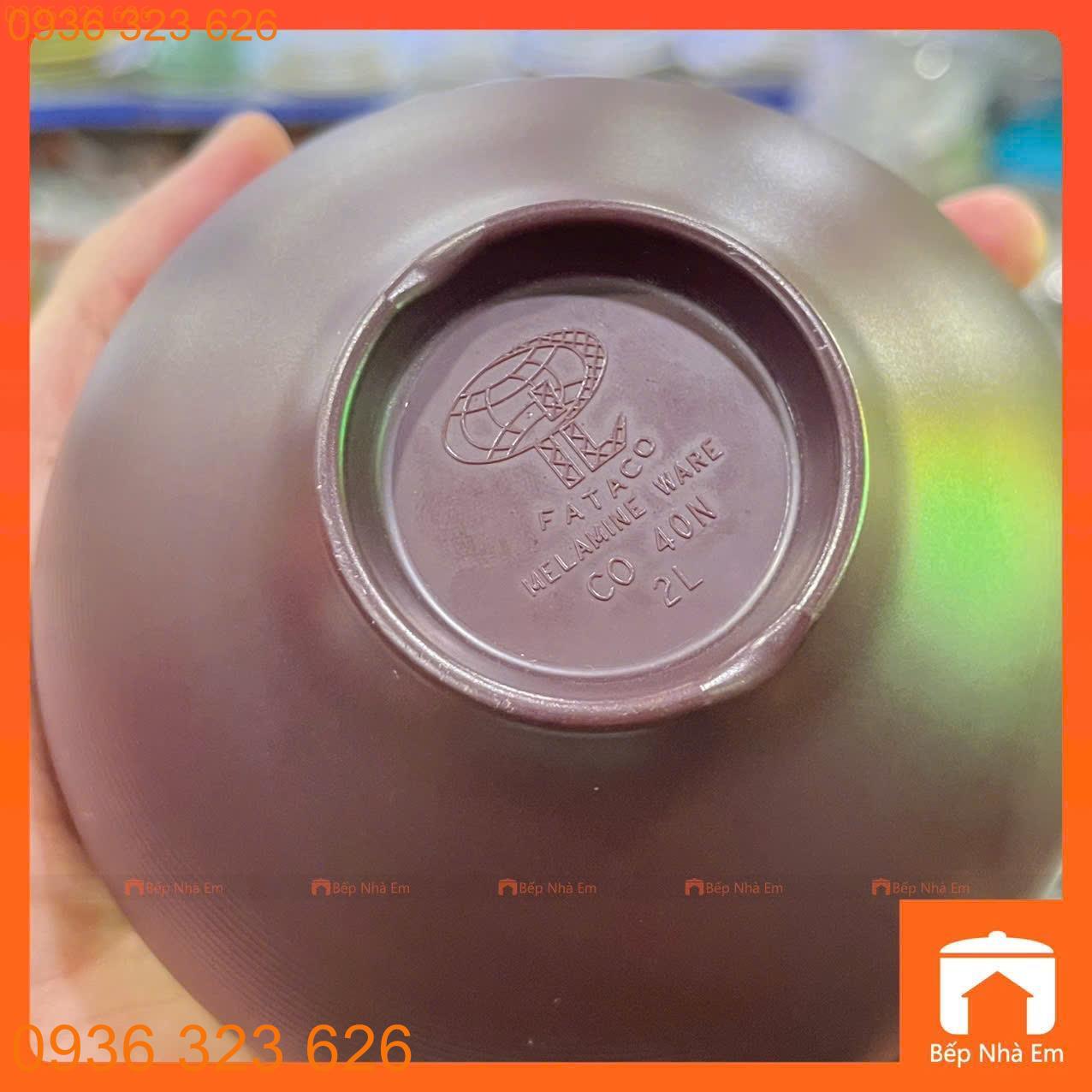 Chén Dĩa Melamine 2 Lớp Nâu Xám Cao Cấp Fataco - Hàng Việt Nam Sản Xuất