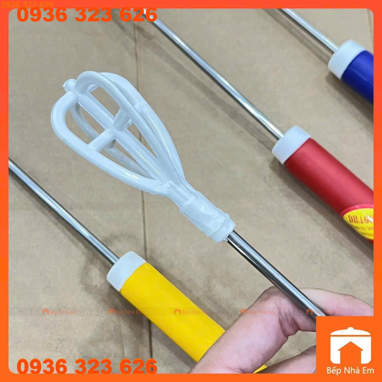 Dụng Cụ Đánh Trứng, Đánh Cà Phê Tạo Bọt Thân Inox Chắc Chắn - Hàng Việt Nam Sản Xuất
