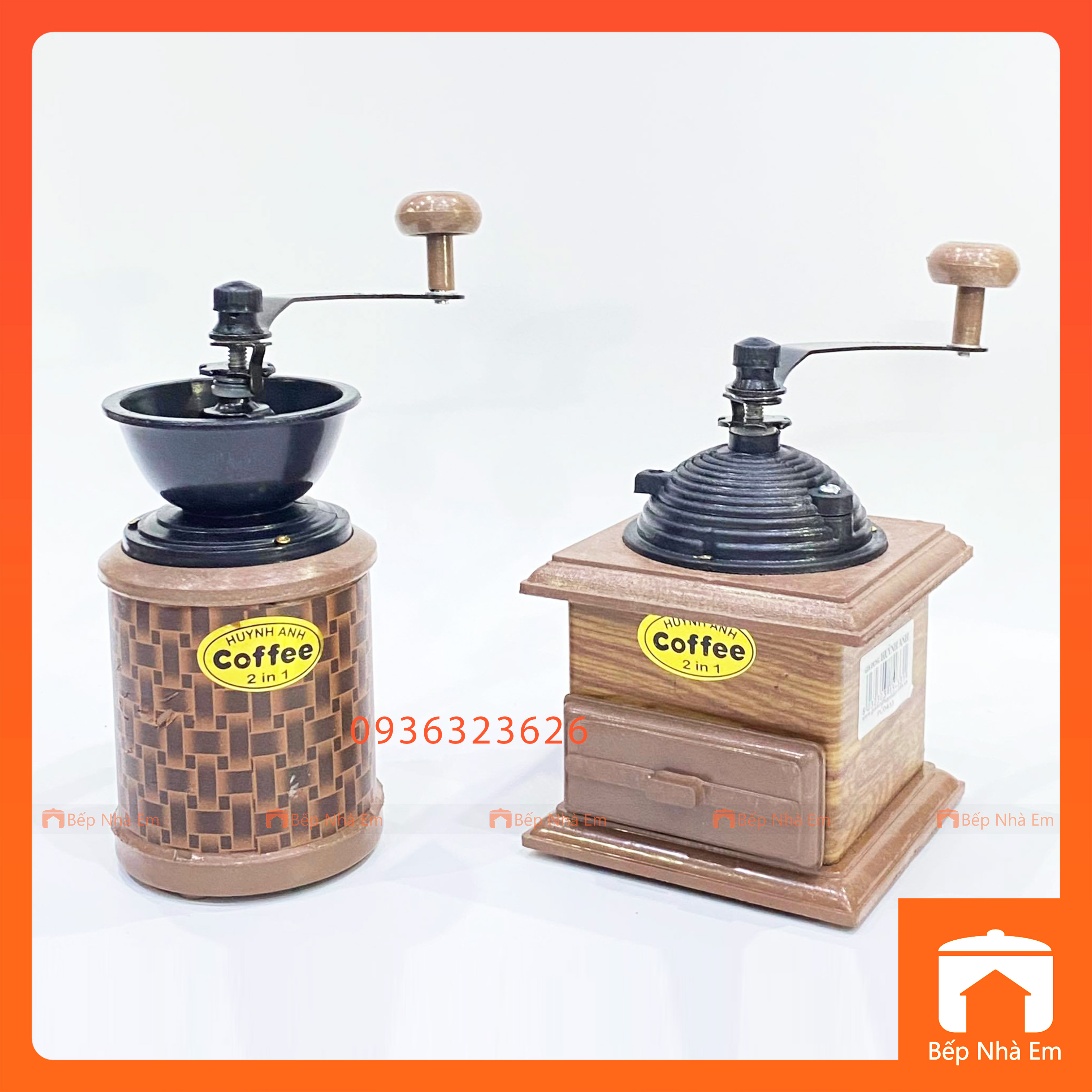 Cối Xây Tiêu, Cối Xây Cà Phê Huỳnh Anh Cao Cấp - Hàng Việt Nam Sản Xuất