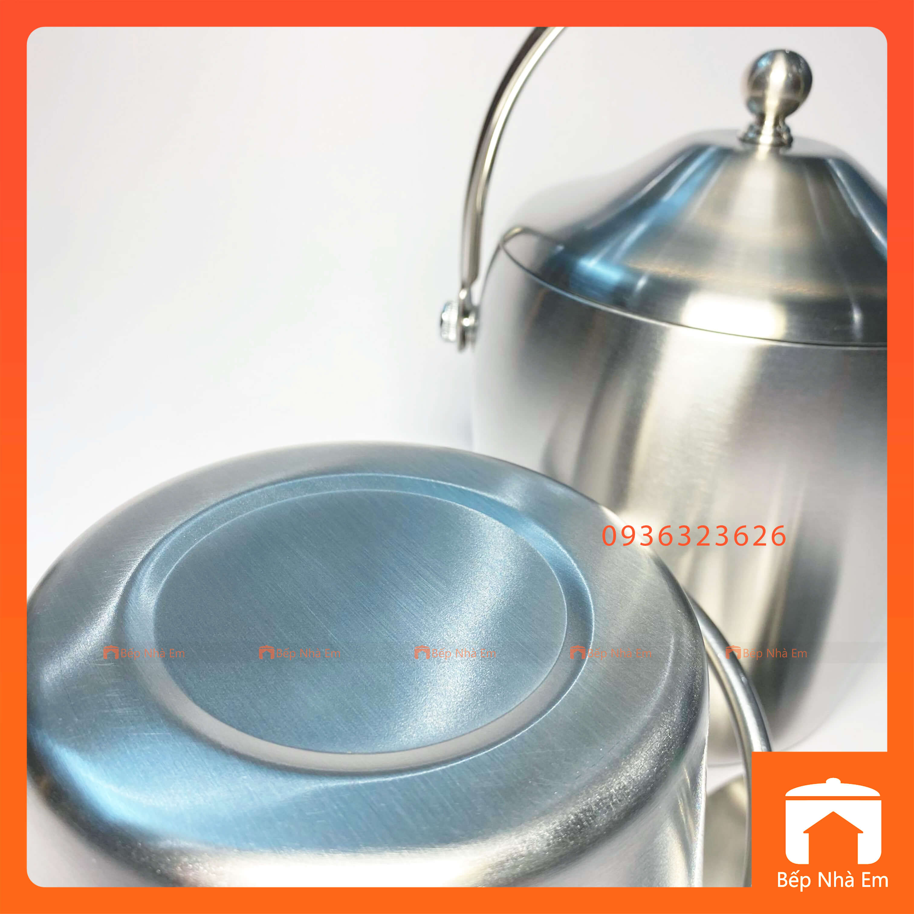 Xô Inox Đựng Đá 2 Lớp Cách Nhiệt - Hàng Cao Cấp