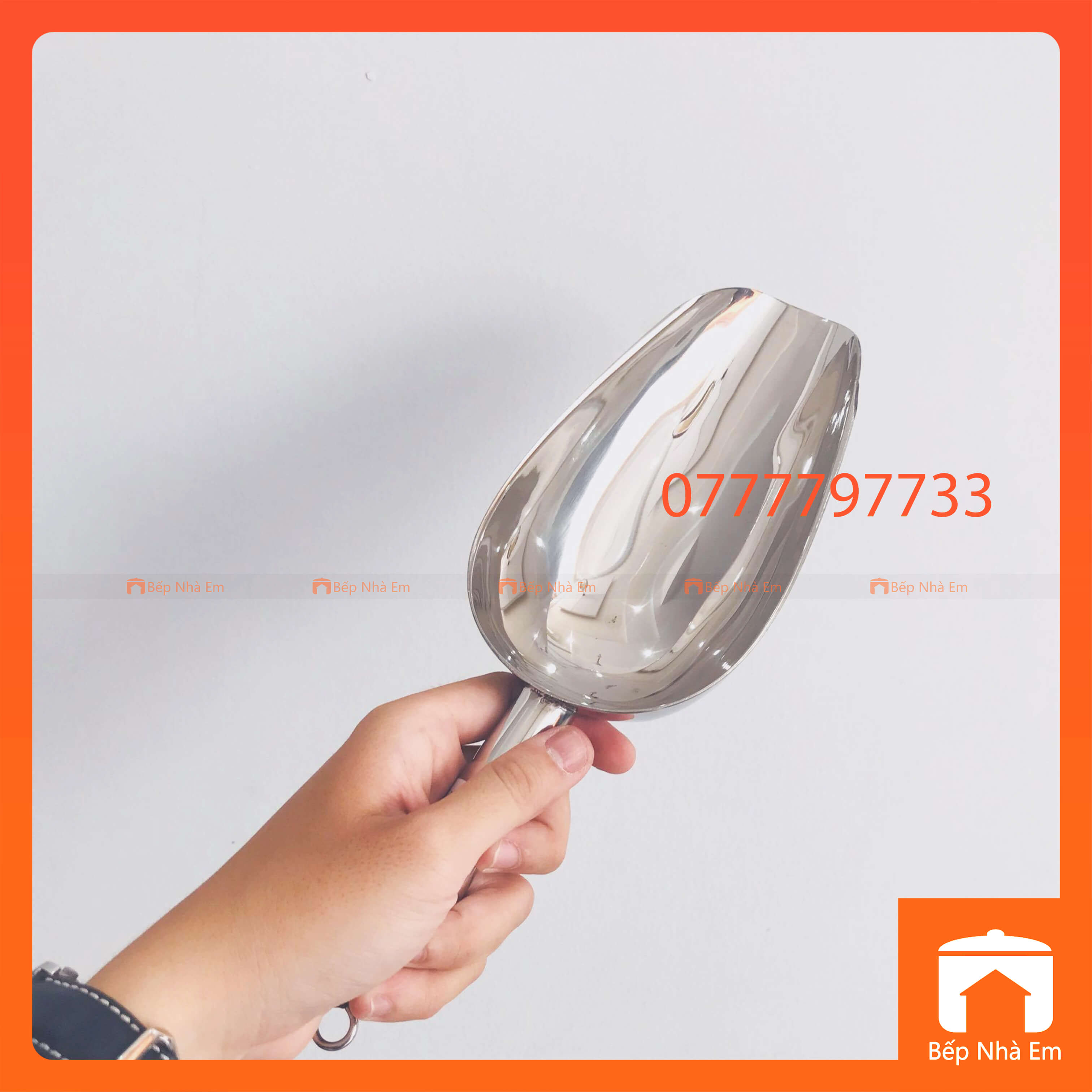 Xúc Đá Inox 304 Loại Dày Nhiều Size - Hàng Cao Cấp | Bếp Nhà Em