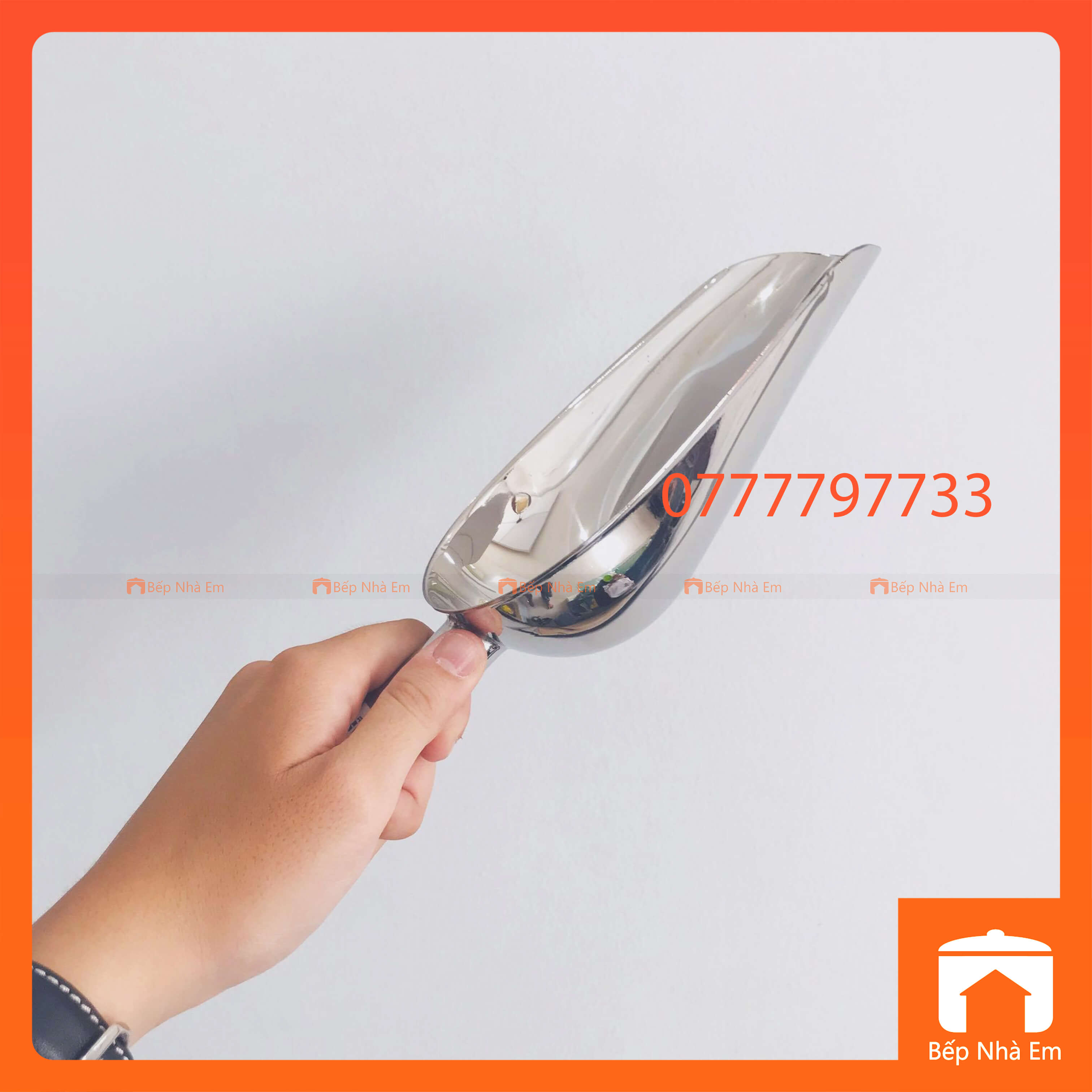 Xúc Đá Inox 304 Loại Dày Nhiều Size - Hàng Cao Cấp