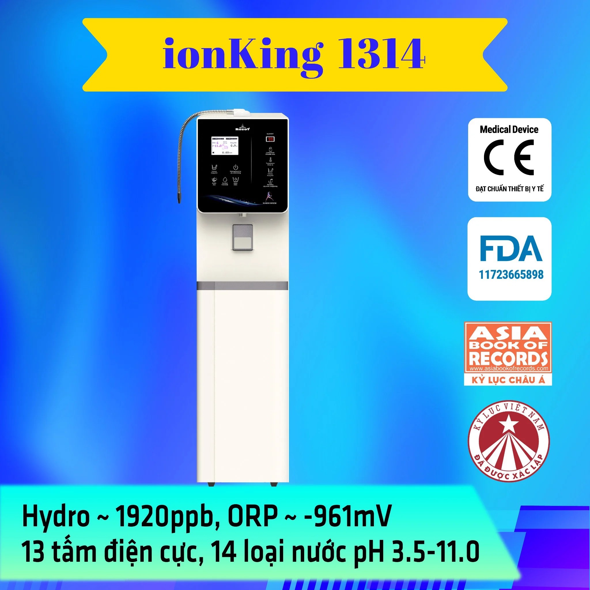 MÁY LỌC NƯỚC ROBOT IONKING 1314