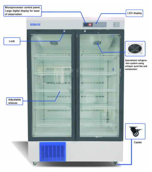 Cấu tạo tủ Bảo Quản Mẫu 2-8 Độ C Biobase | 130 - 250 - 310 - 656 - 1000 lít