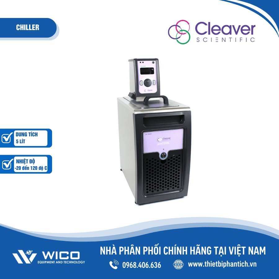 Bể điều nhiệt lạnh tuần hoàn -20 độ Cleaver Scientific CHILLER | 5 lít