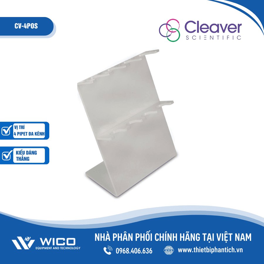 Giá đỡ Pipet đa kênh Cleaver Scientific CV-4POS | 4 vị trí