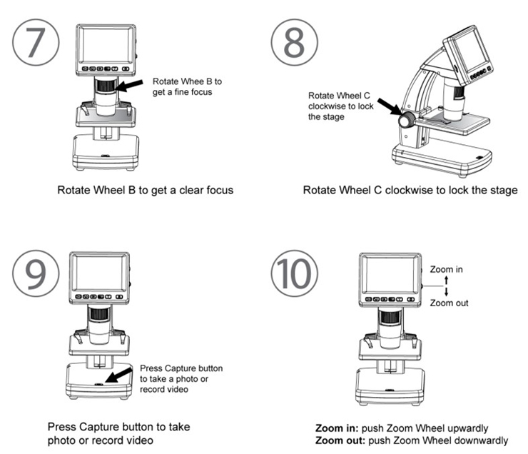 Hướng dẫn sử dụng nhanh cho kính hiển vi điện tử UM038 (SVM-102)