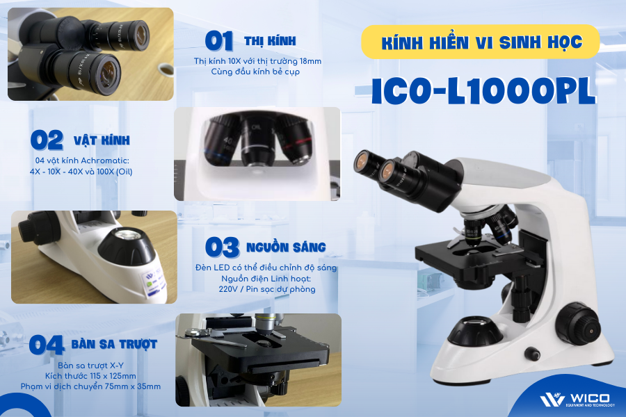 Đặc điểm nổi bật Kính hiển vi ICO-L1000PL