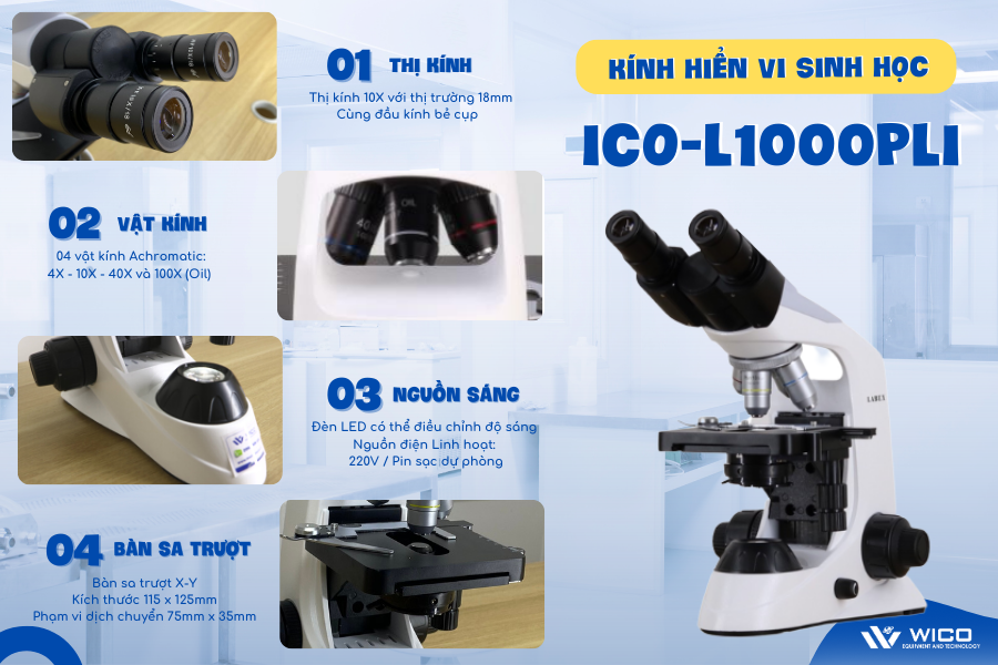 Đặc điểm nổi bật của Kính hiển vi ICO-L1000PLi