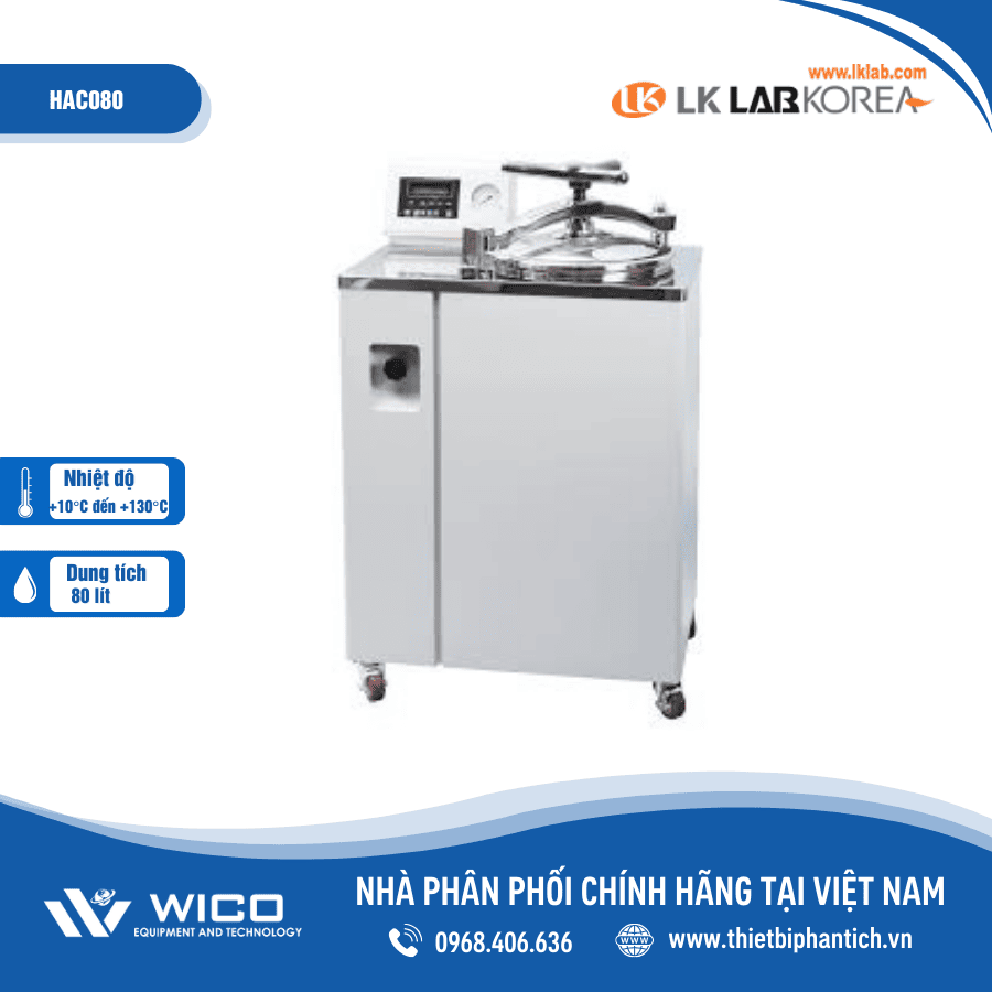 Nồi hấp tiệt trùng LK Lab HAC080 | 80 lít