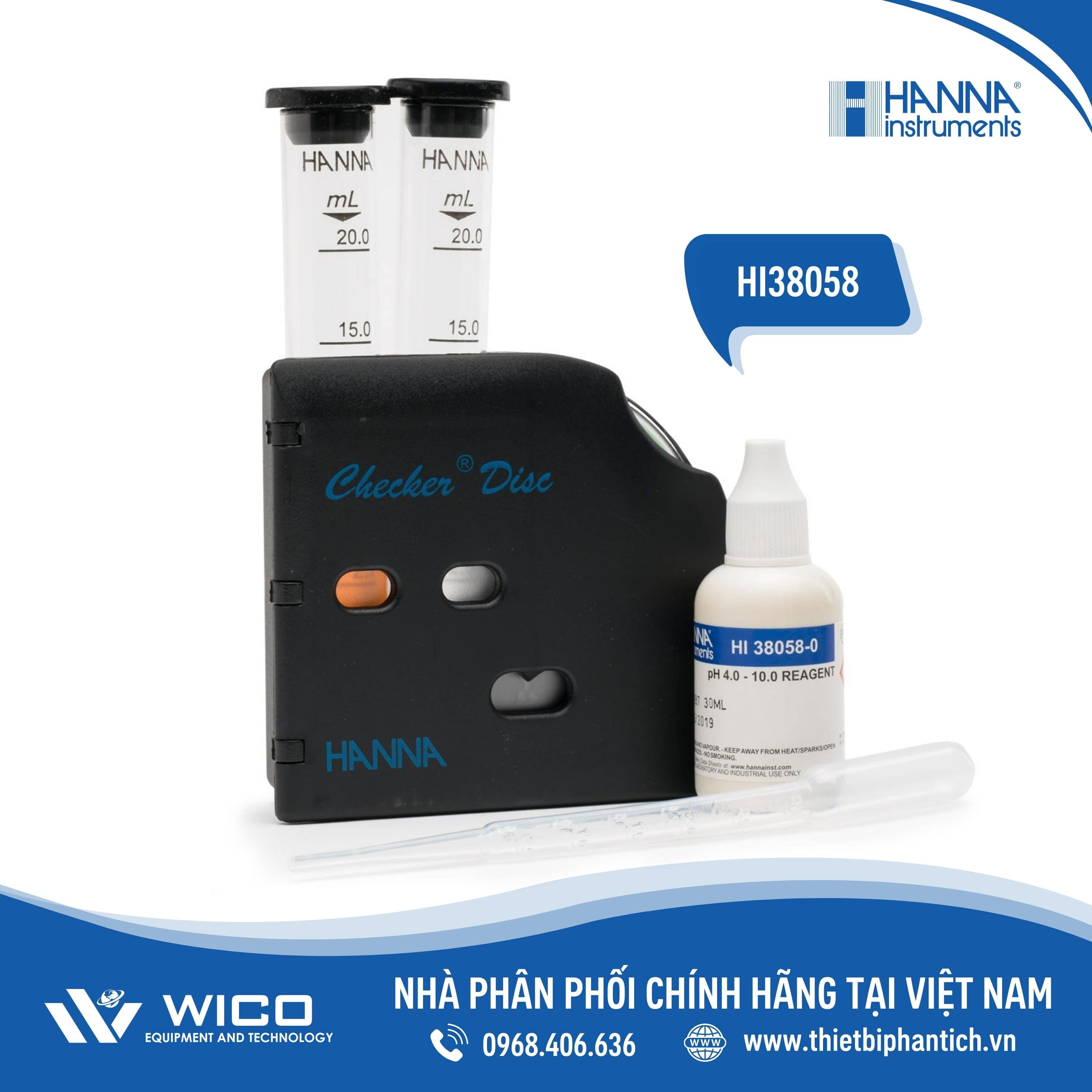 Bộ Dụng Cụ Đo pH, 300 lần HI38058 Hanna