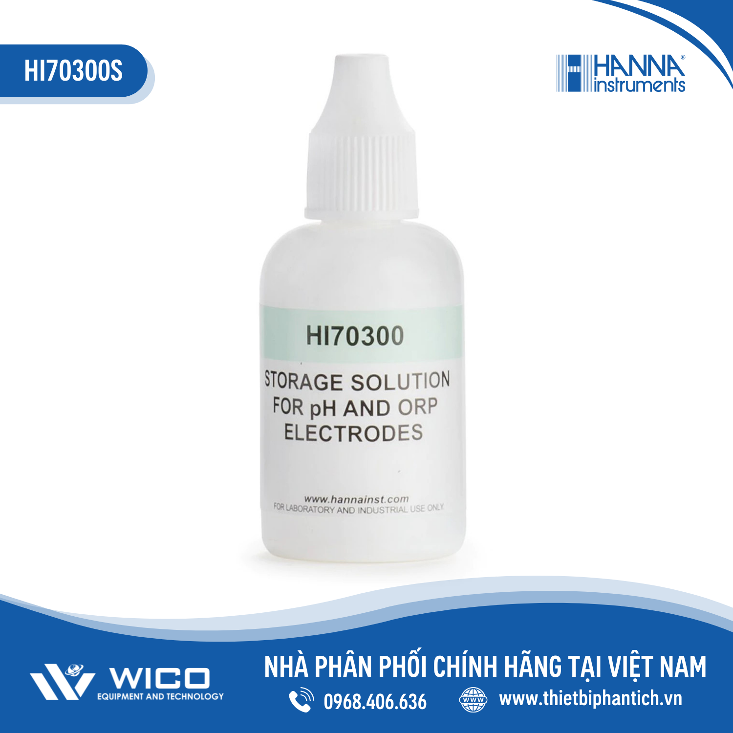 Dung Dịch Bảo Quản Điện Cực pH và ORP, Chai 30mL HI70300S