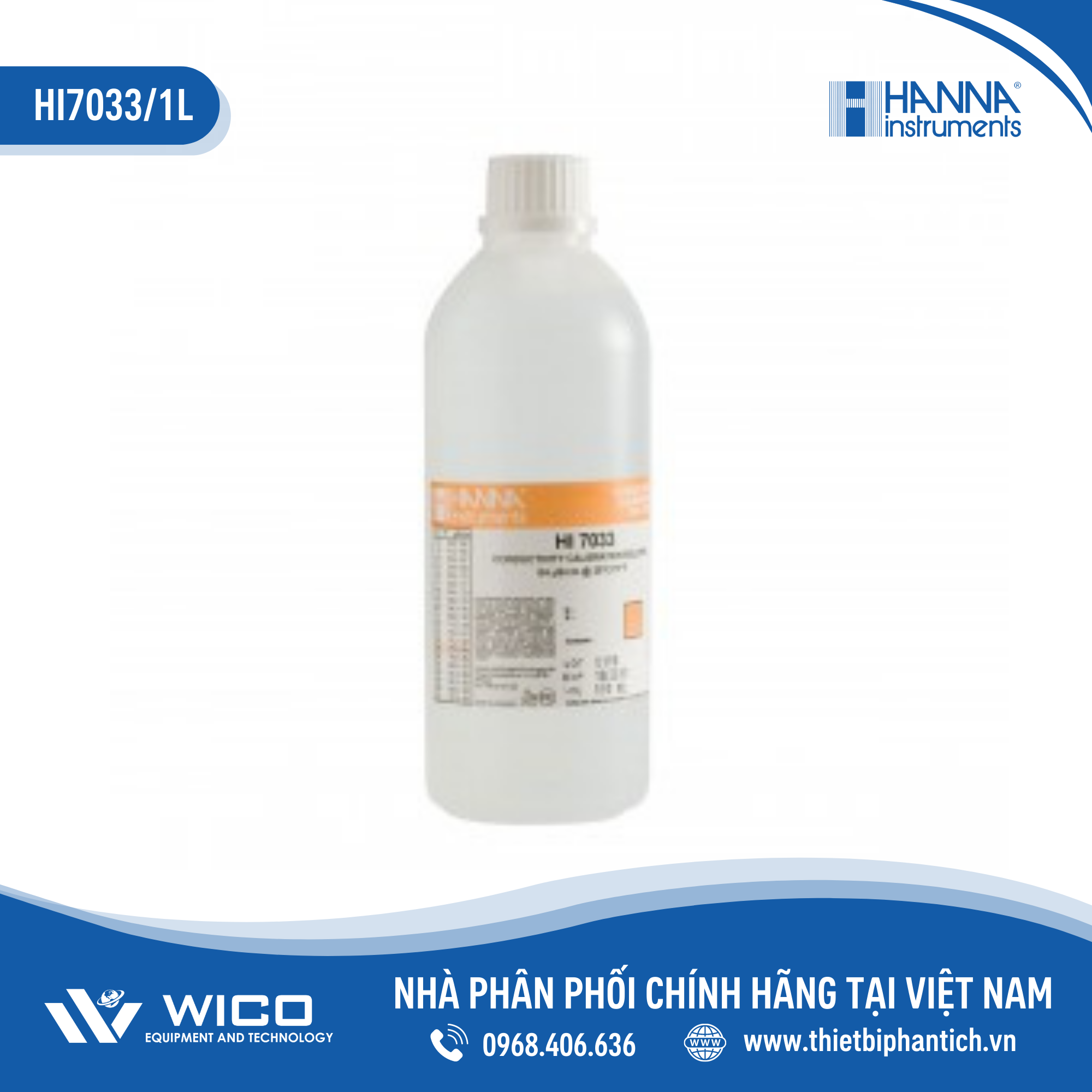 Dung Dịch Hiệu Chuẩn Độ Dẫn 84 µS/cm (1 Lít) HI7033/1L