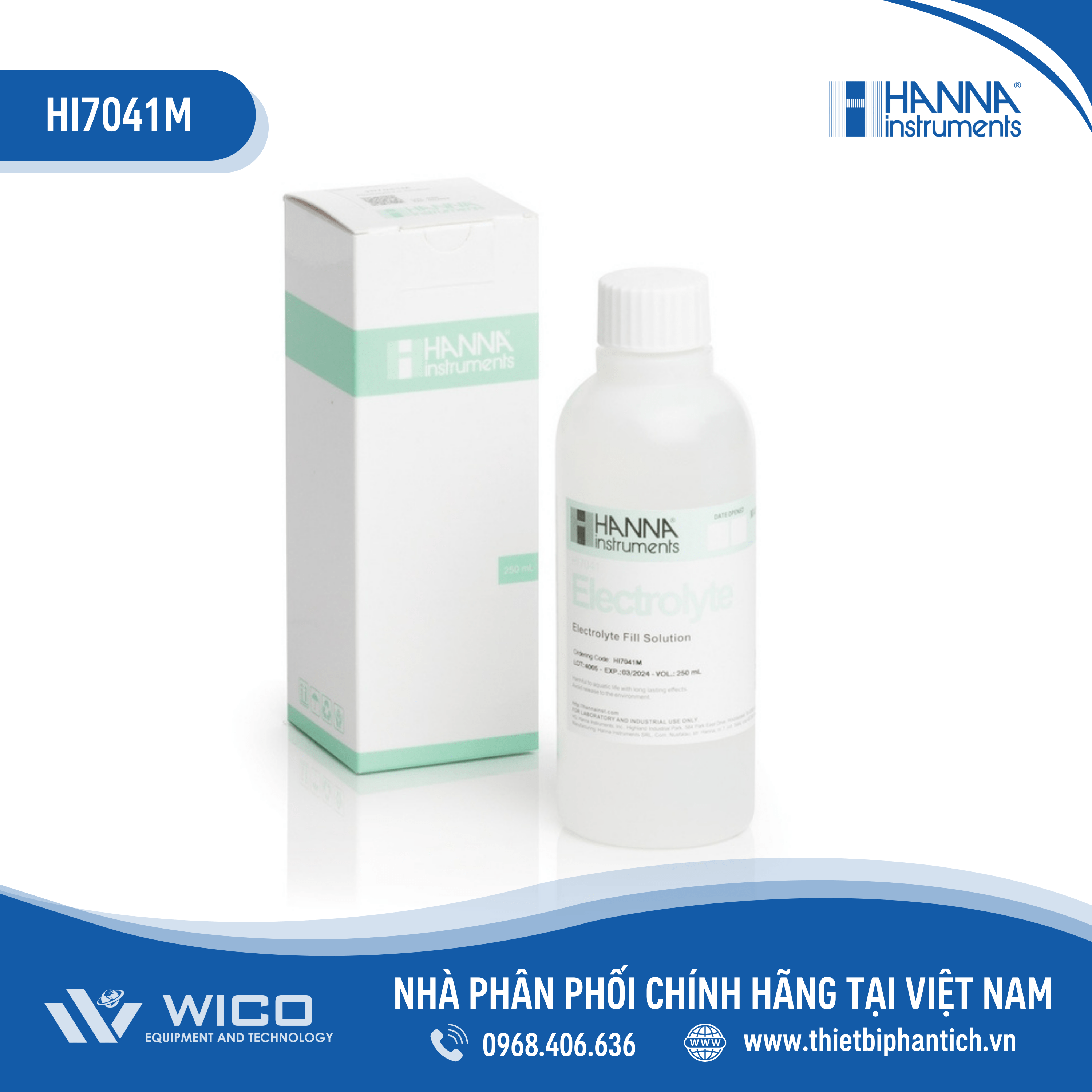 Dung dịch châm màng oxy hòa tan polarographic, 230mL HI7041M