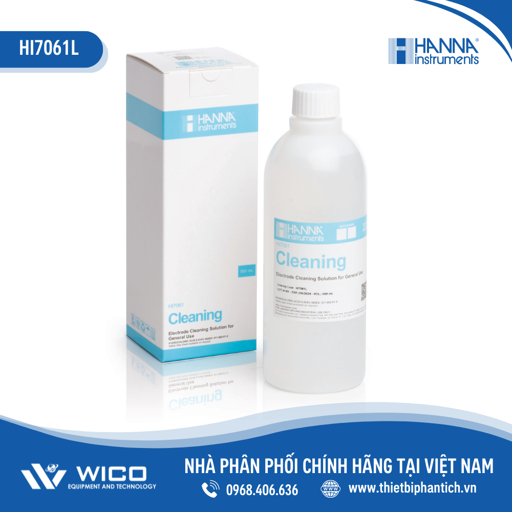 Dung Dịch Rửa Điện Cực Thông Dụng, Chai 500mL HI7061L