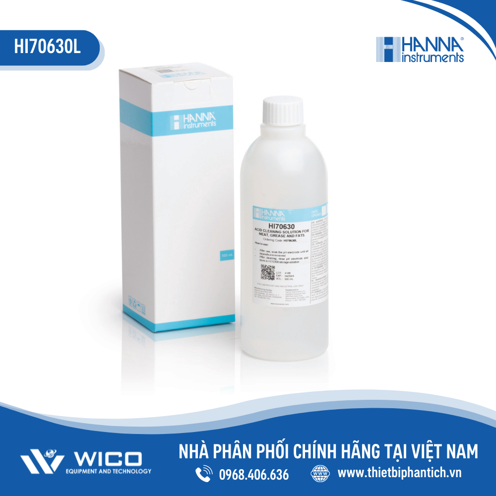 Dung Dịch Rửa Điện Cực Sau Khi Đo Trong Chất Béo Và Dầu Mỡ, 500 mL HI70630L