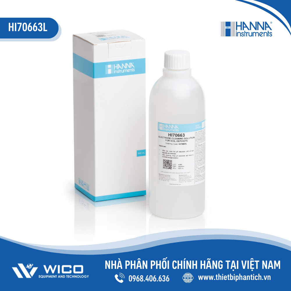Dung Dịch Rửa Điện Cực Trong Đất Trồng (Nông Nghiệp), 500 mL HI70663L