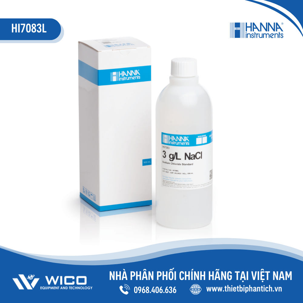 Dung Dịch Hiệu Chuẩn NaCl 3.0 g/L, 500 mL HI7083L