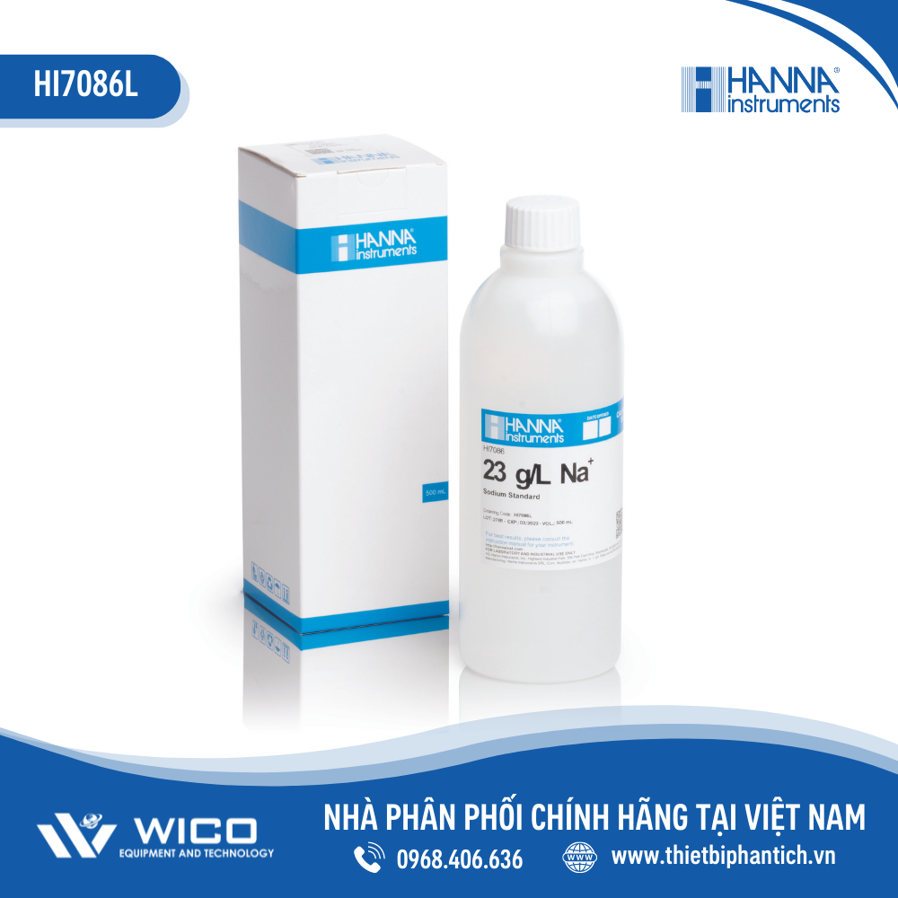 Dung Dịch Hiệu Chuẩn Natri 23 g/L, 500 mL HI7086L