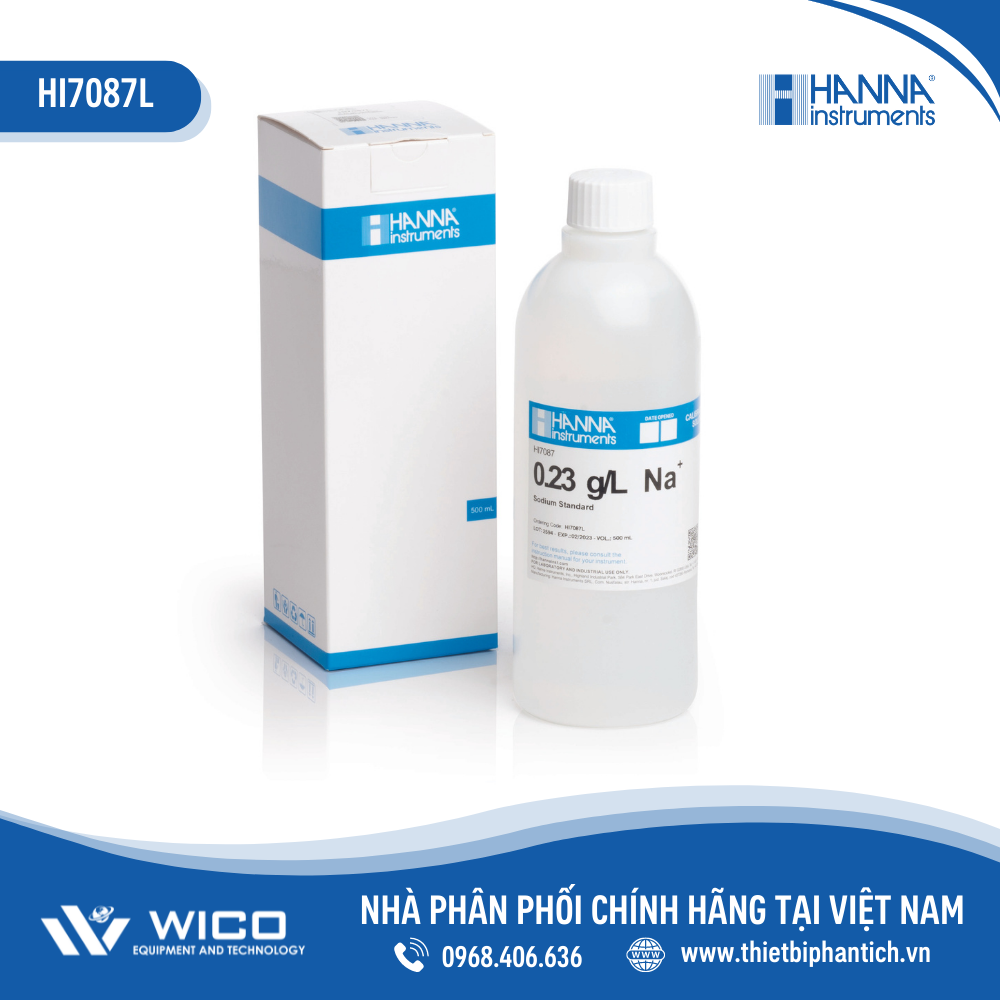 Dung Dịch Hiệu Chuẩn Natri 0.23 g/L, 500 mL HI7087L