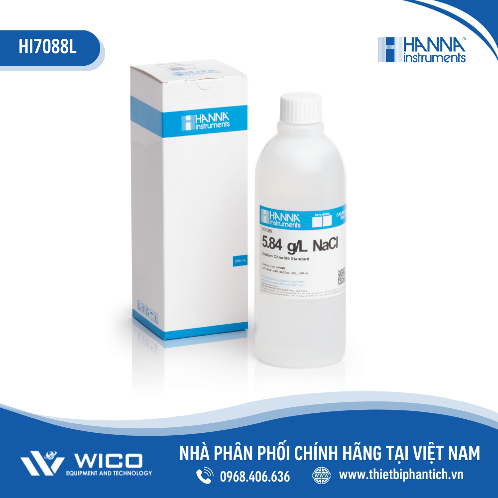 Dung Dịch Hiệu Chuẩn Natri Clorua 5.84 g/L, 500 mL HI7088L