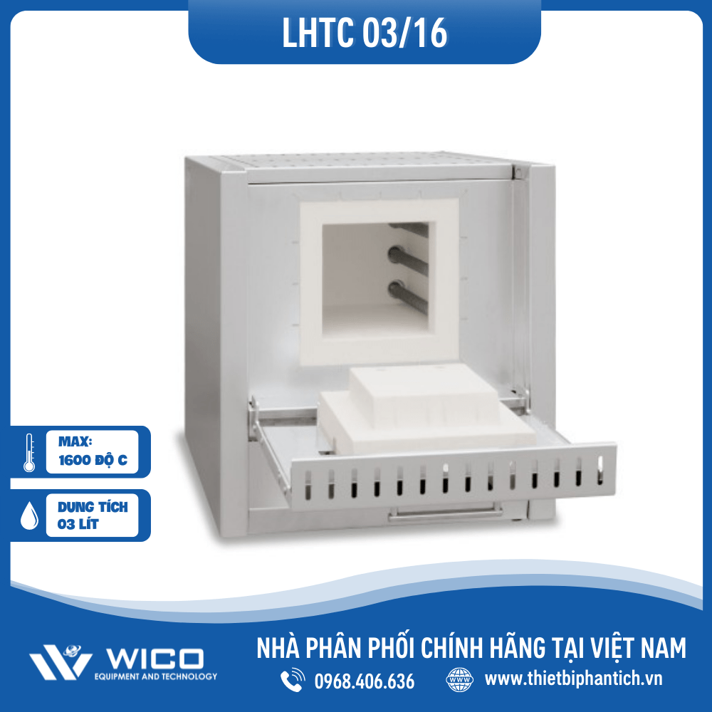 Lò nung Nabertherm 3 Lit 1550 Độ - Cửa Lật LHTC 03/16/C550